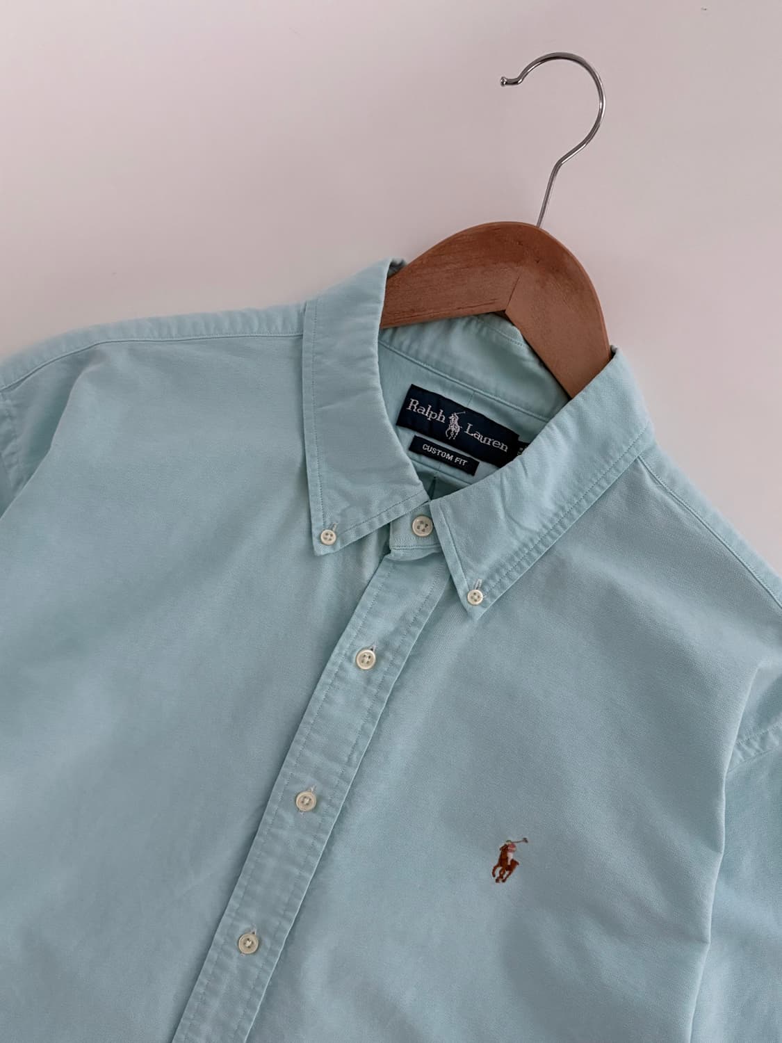 Polo 폴로 랄프로렌 민트 블루 솔리드 셔츠 상품이미지2