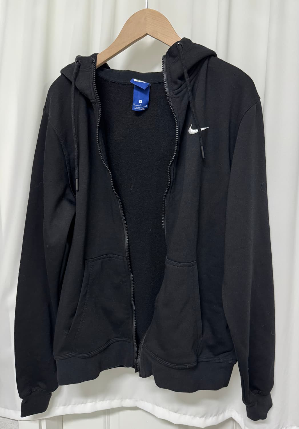 나이키 스우시 기모 후드 집업 상품이미지3