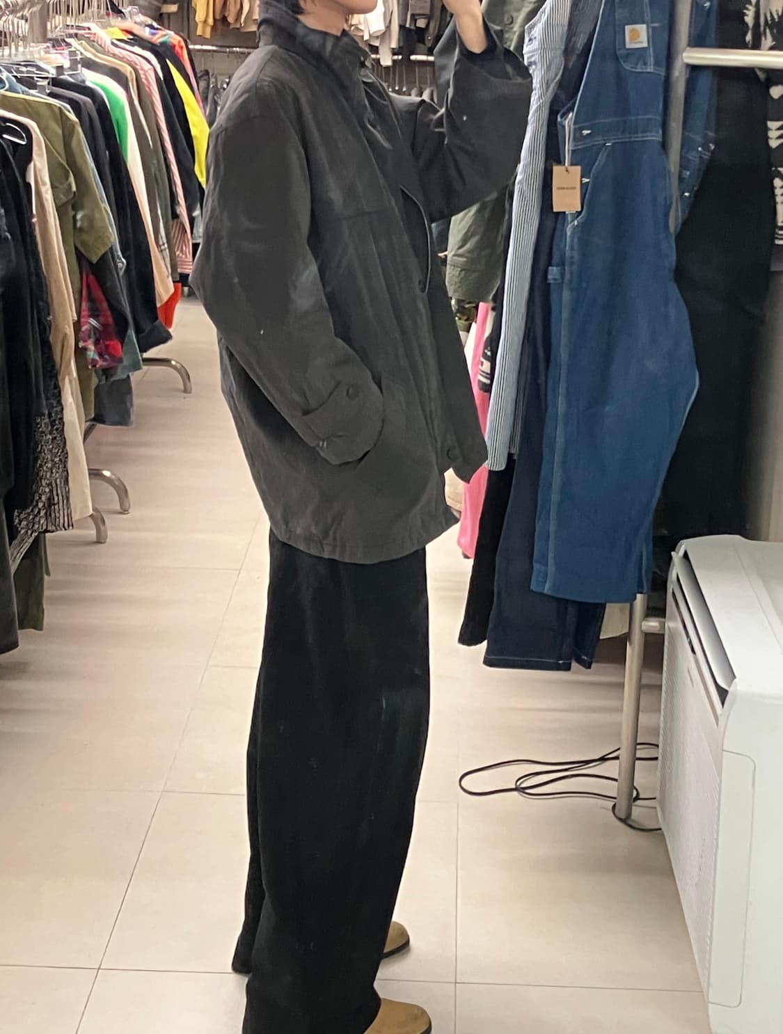 버버리 다크 그레이 나일론 필드 자켓 M 상품이미지10