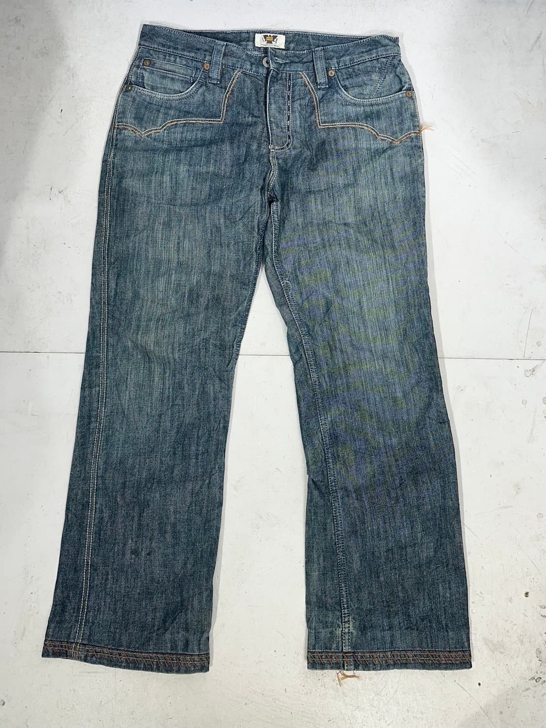 Antik denim 웨스터너 아카이빙 자수 포인트 와이드 데님 팬츠 상품이미지4