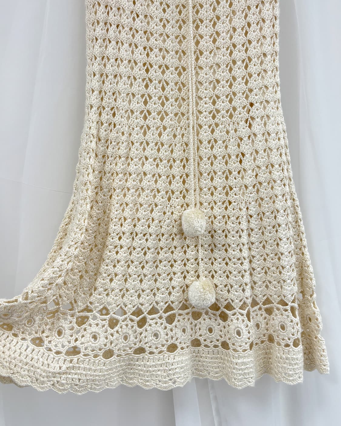 popo creamy crochet knit skirt/dress 상품이미지9