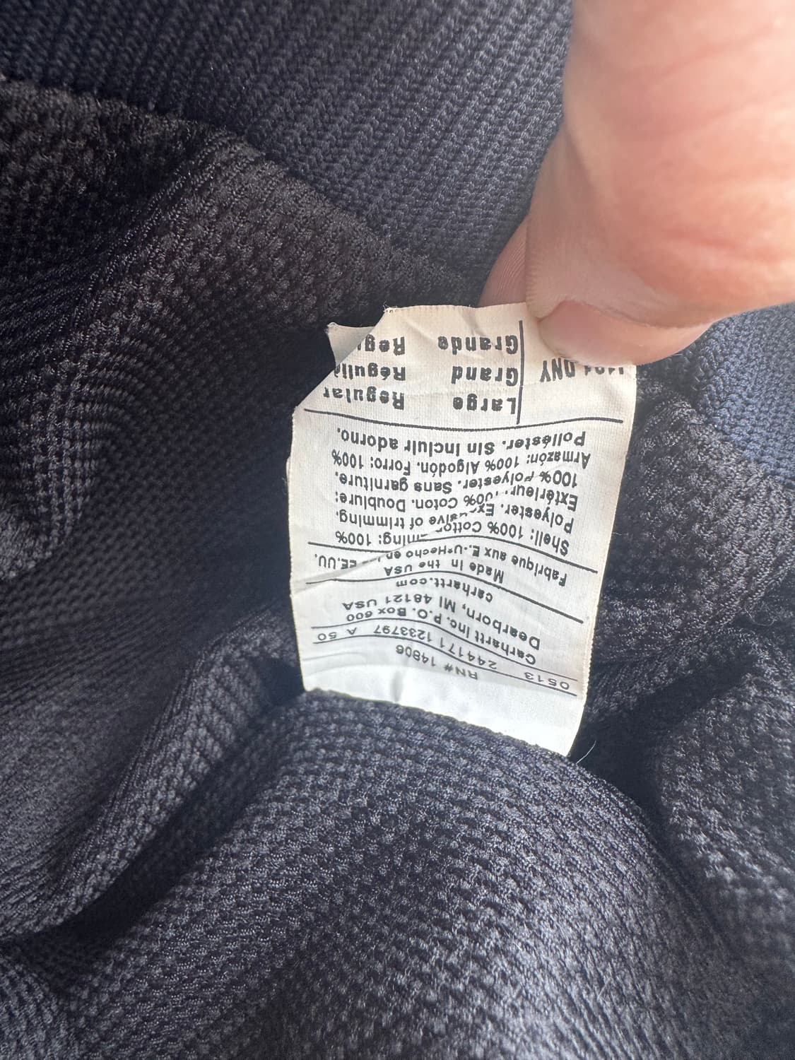 칼하트 빈티지 j131 네이비 페이딩 덕 액티브 후드 워크 자켓 상품이미지6