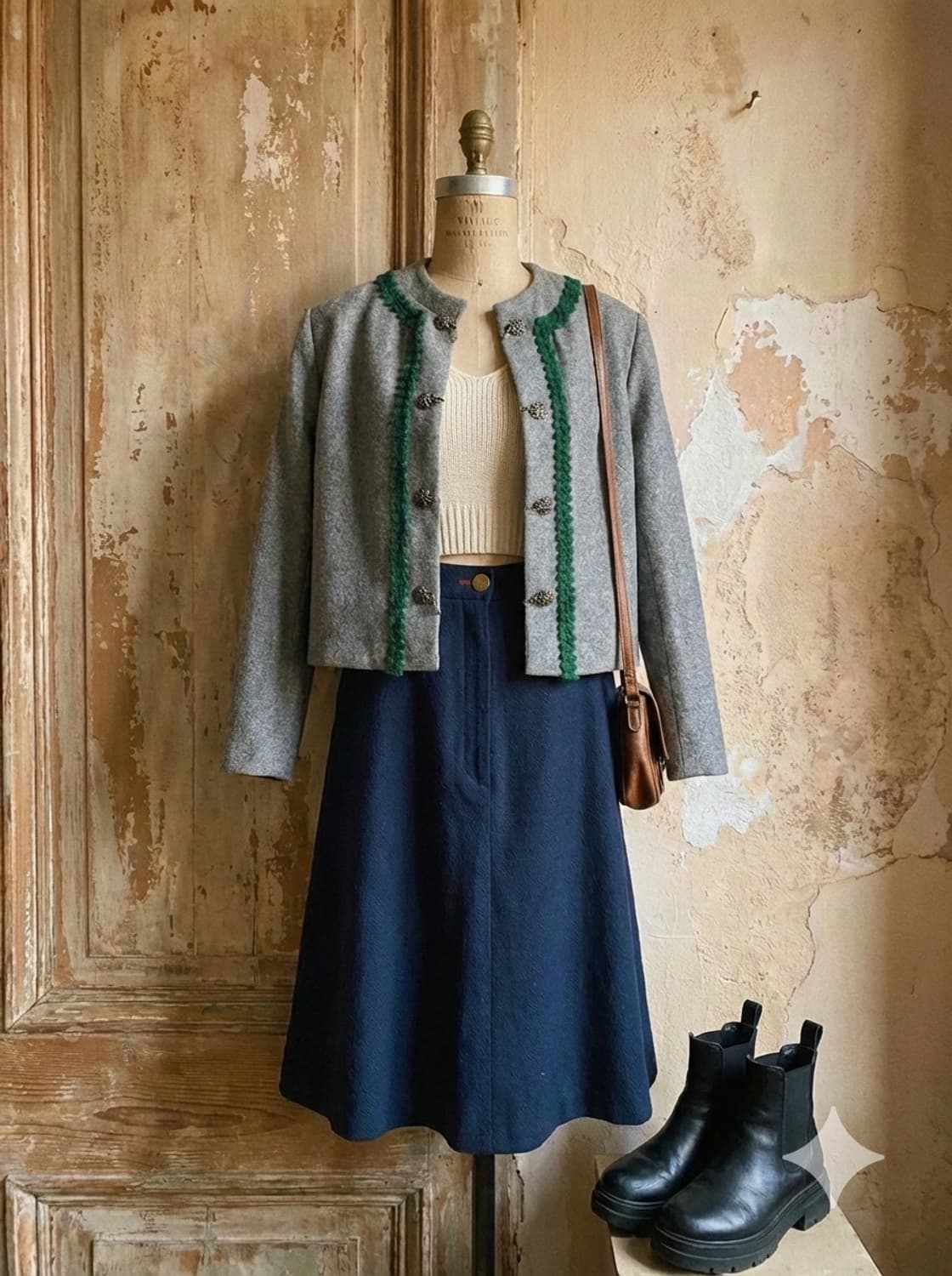 티롤리언 A라인 울 스커트 상품이미지2