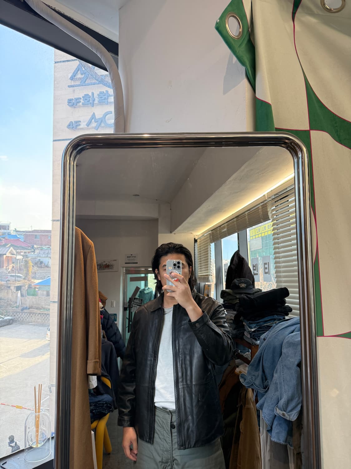 헨리코튼 양가죽 싱글 가죽자켓 XL 상품이미지8