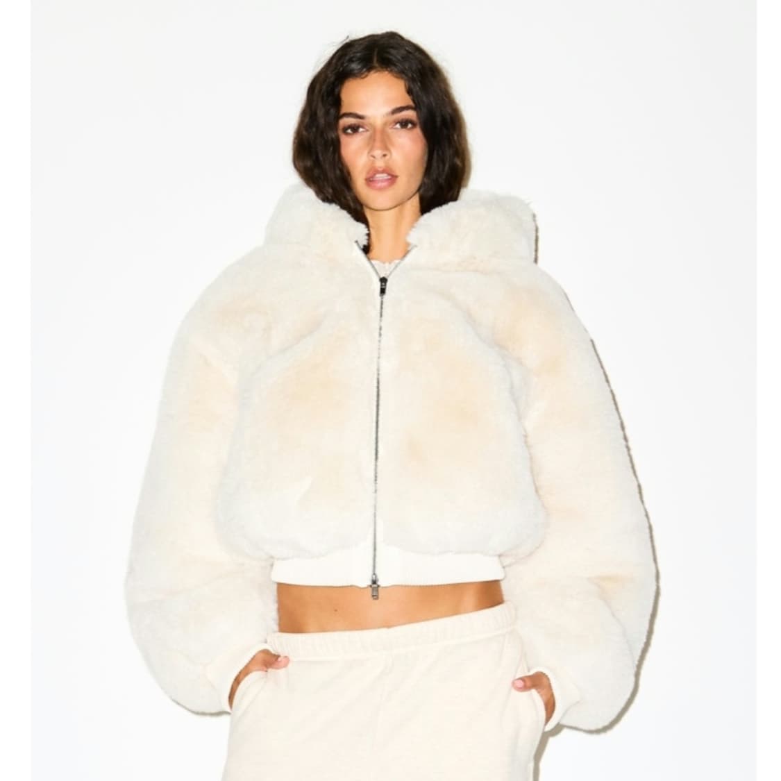 스킴스 Faux Fur Zip Up Jacket 퍼자켓 S 상품이미지1