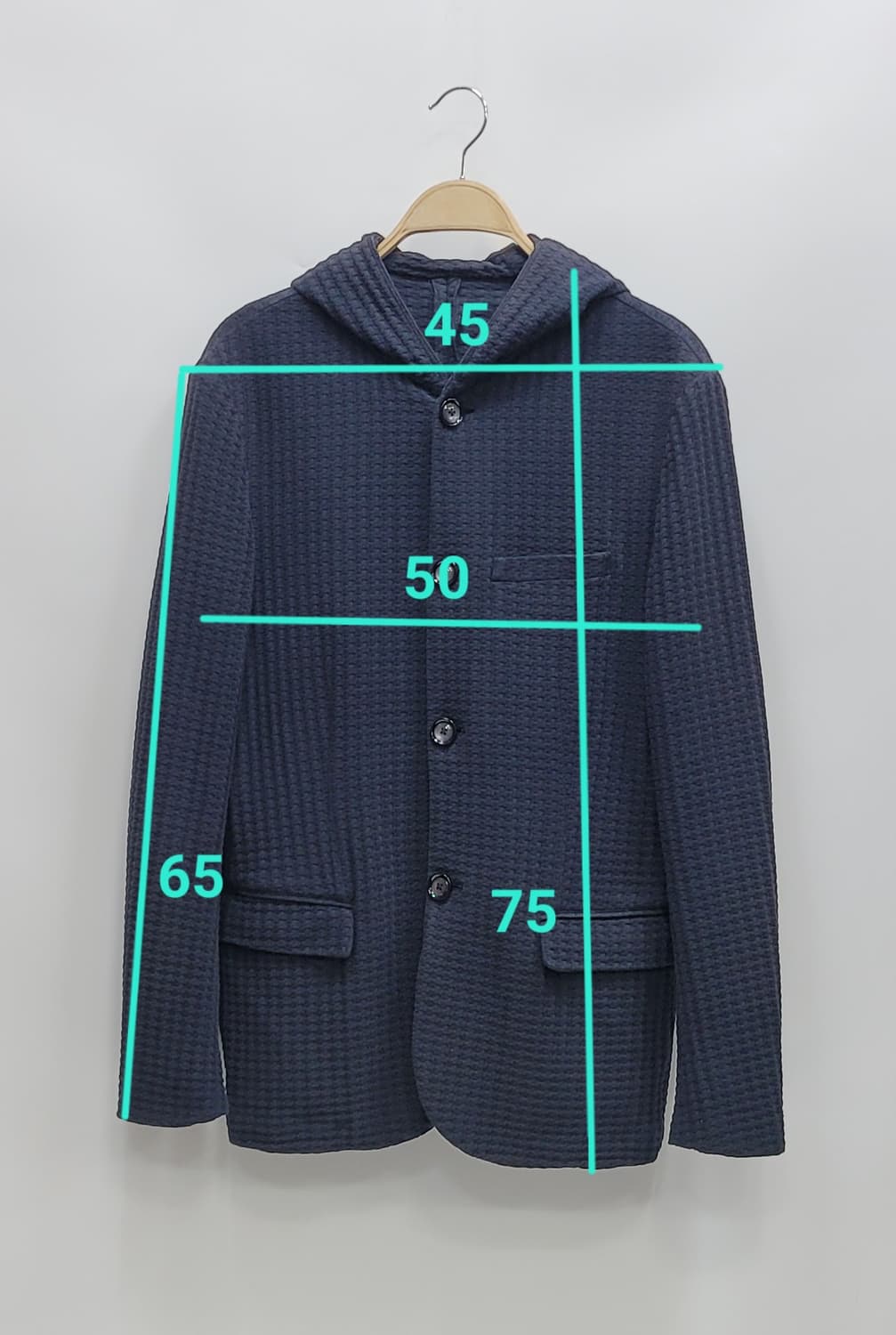 ARMANI 엠포리오 아르마니 후드 캐주얼 자켓 / 남 100 다크네이비 상품이미지10