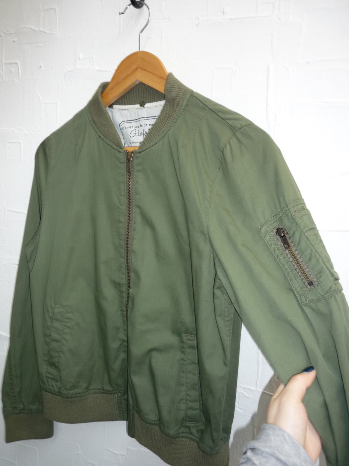 Slim fit khaki blouson jacket 상품이미지3
