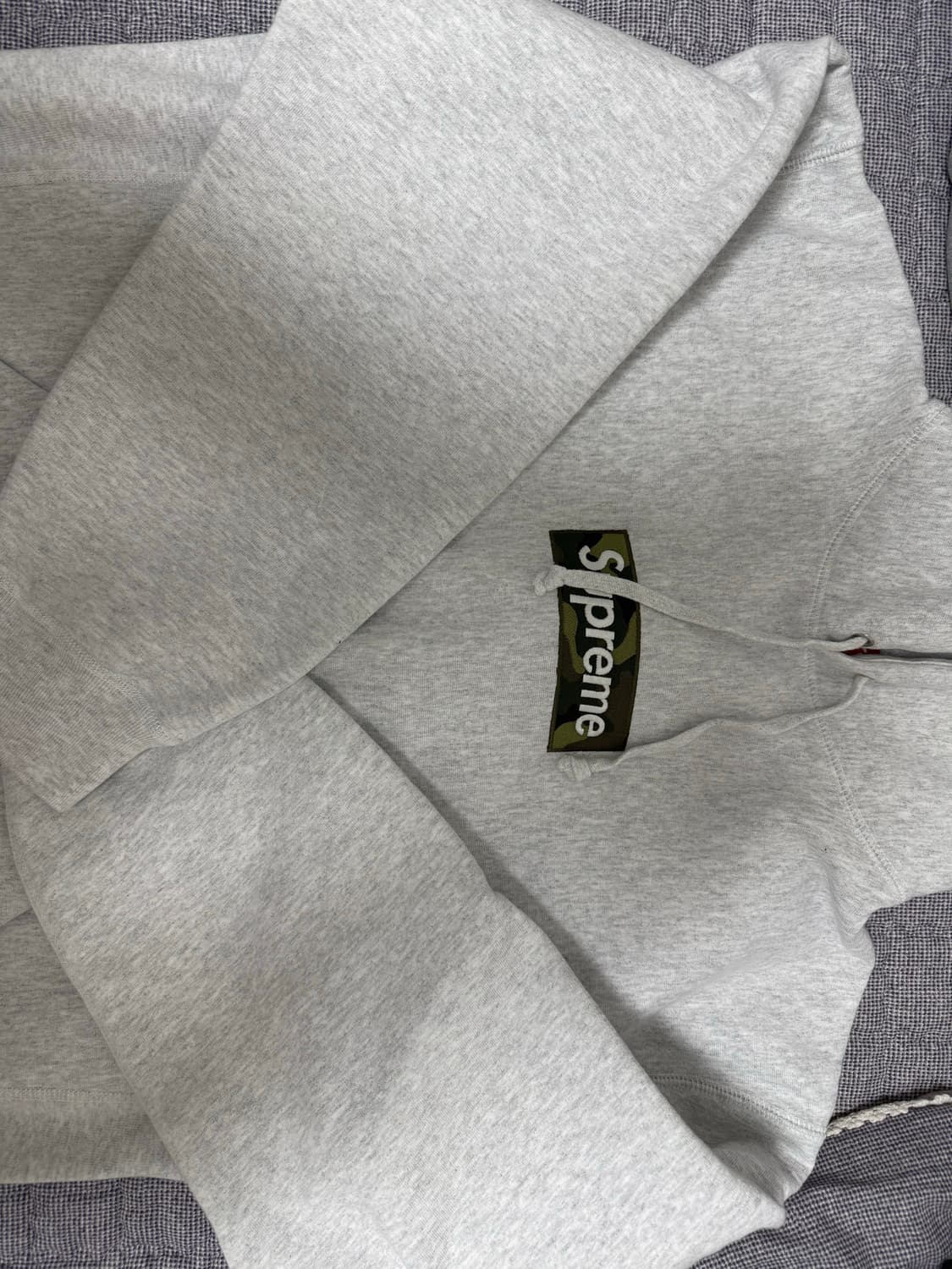 [M]슈프림 카모 박스로고 애쉬그레이 후드 상품이미지2