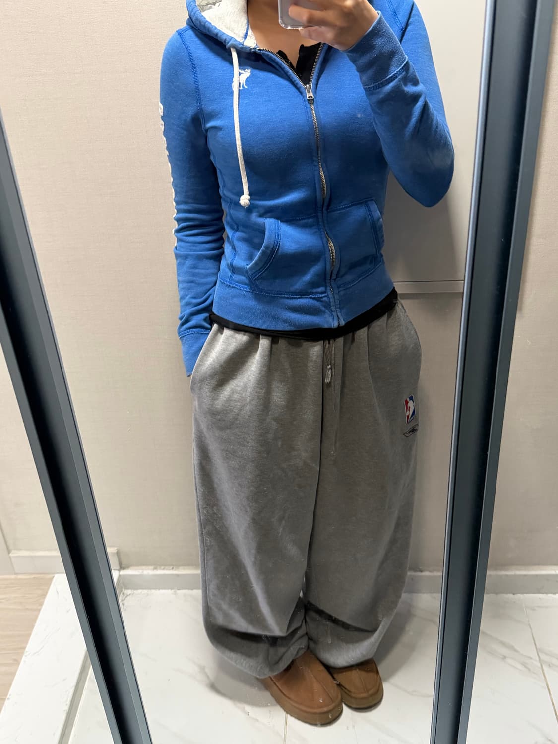 아베크롬비 블루 후드집업 키즈 xl  상품이미지1