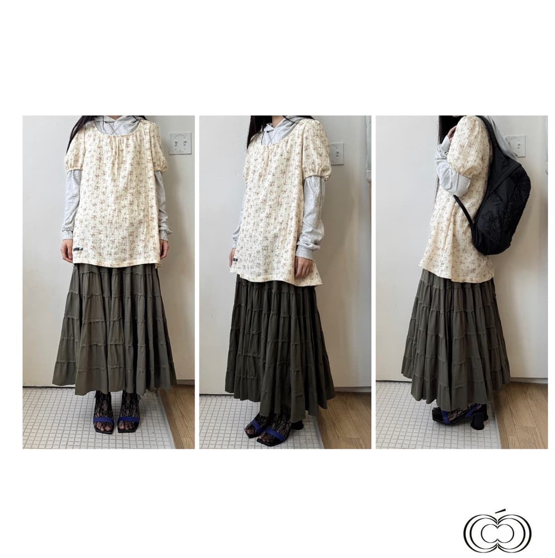 콜로신스 CATERPIL SKIRT 카키 상품이미지1