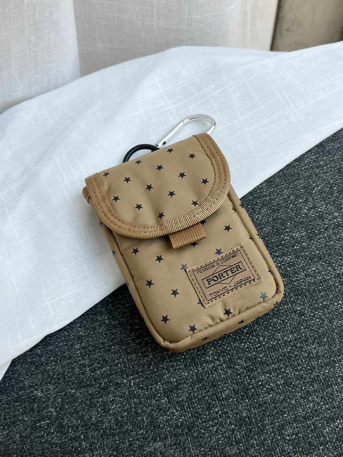 Porter 포터 별 패턴 지갑 카라멜 상품이미지1