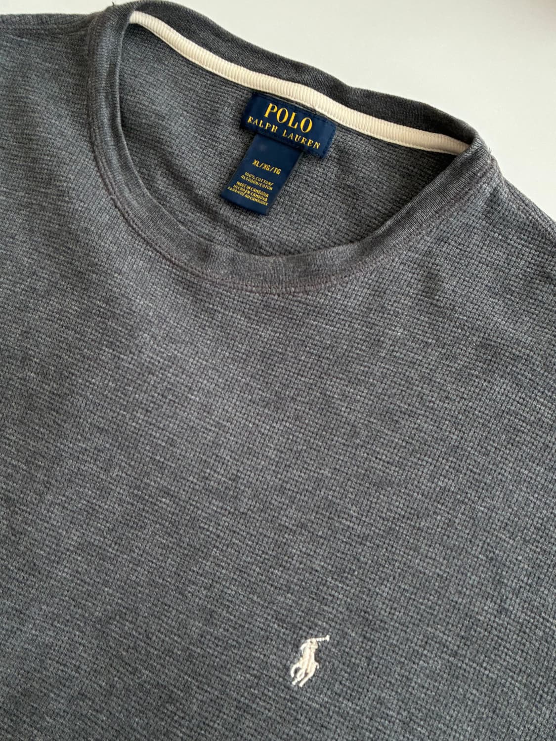XL) 폴로 랄프로렌 와플 롱슬리브 그레이 상품이미지5