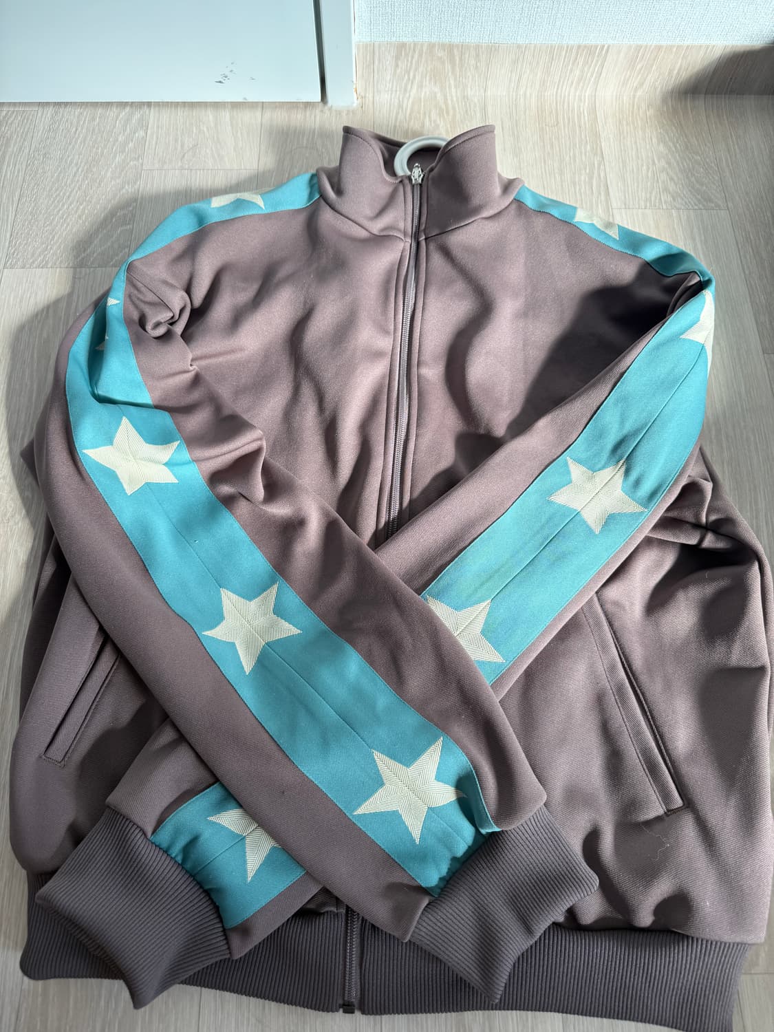 캐피탈 웨빙 트림 저지 트랙 자켓 브라운 상품이미지3