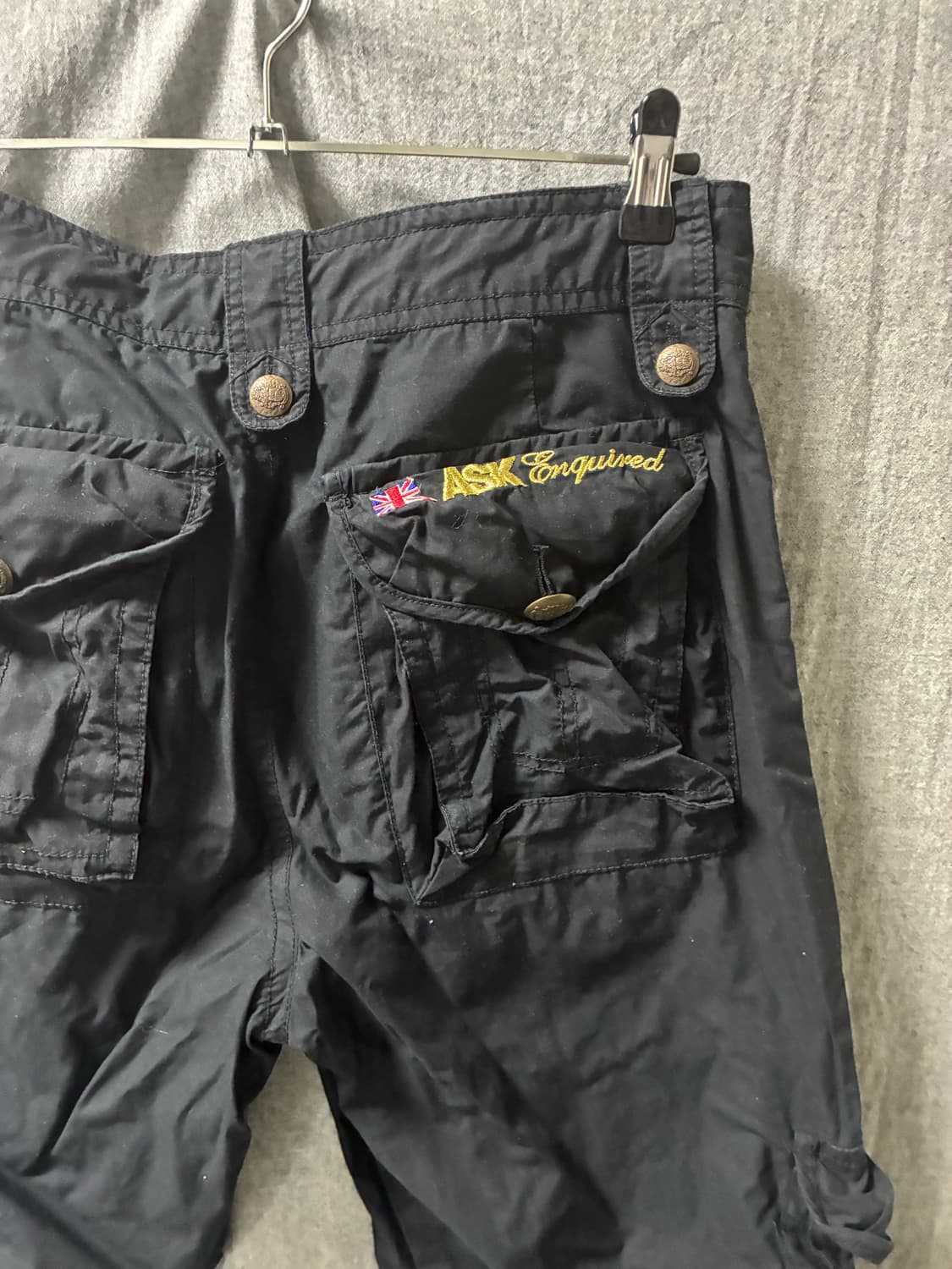 ask 포켓 와이드 카고 팬츠 블랙 상품이미지6