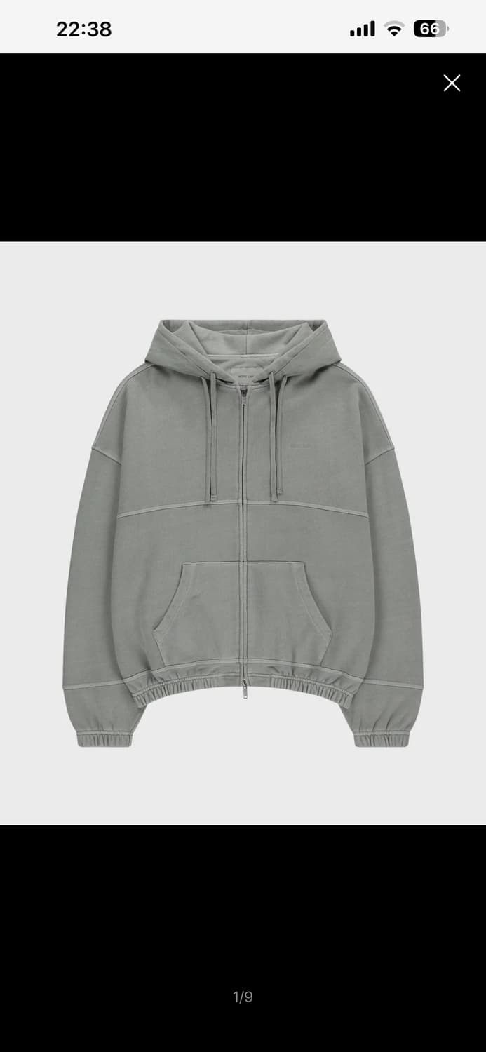 노드랩스 DOUBLE HOODIE ZIP-UP 라이트그레이 (m) 상품이미지2