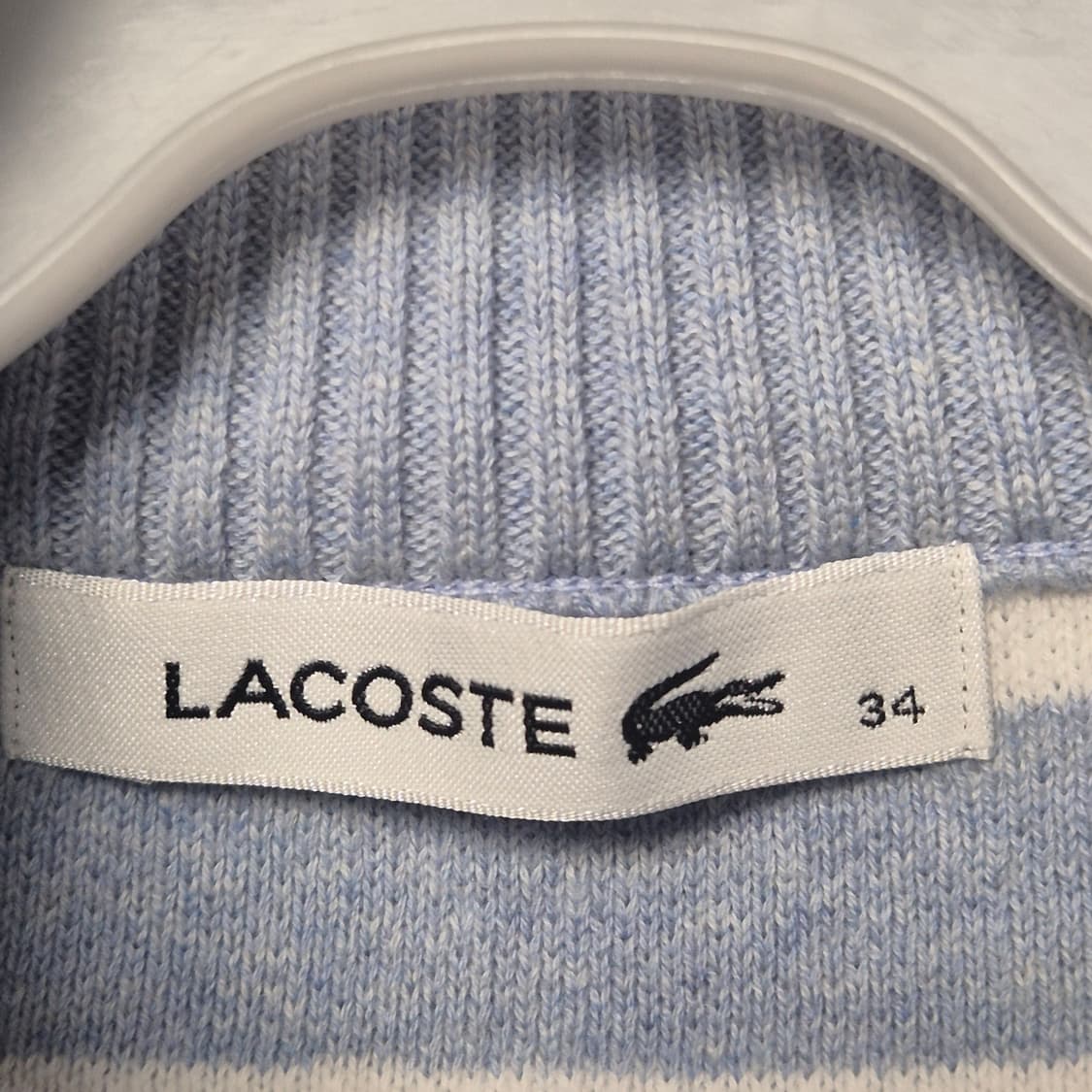 라코스테 니트 집업 가디건 하늘색 상품이미지6