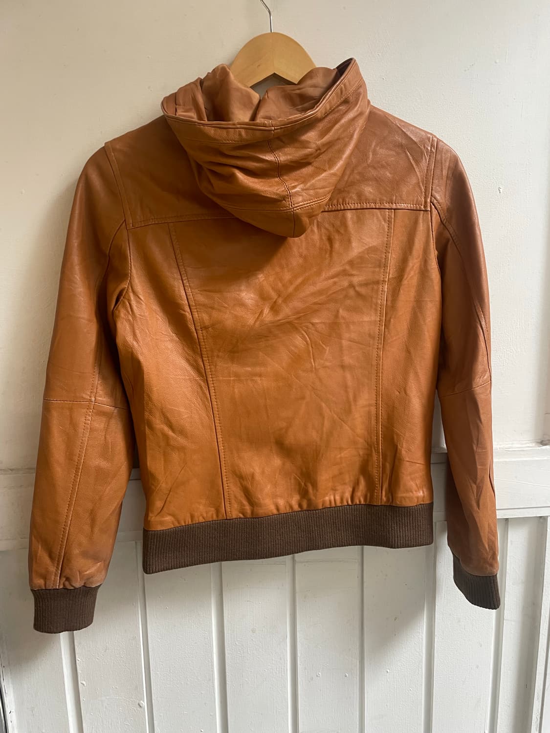 빔스 보이 후드 레더 자켓 상품이미지4