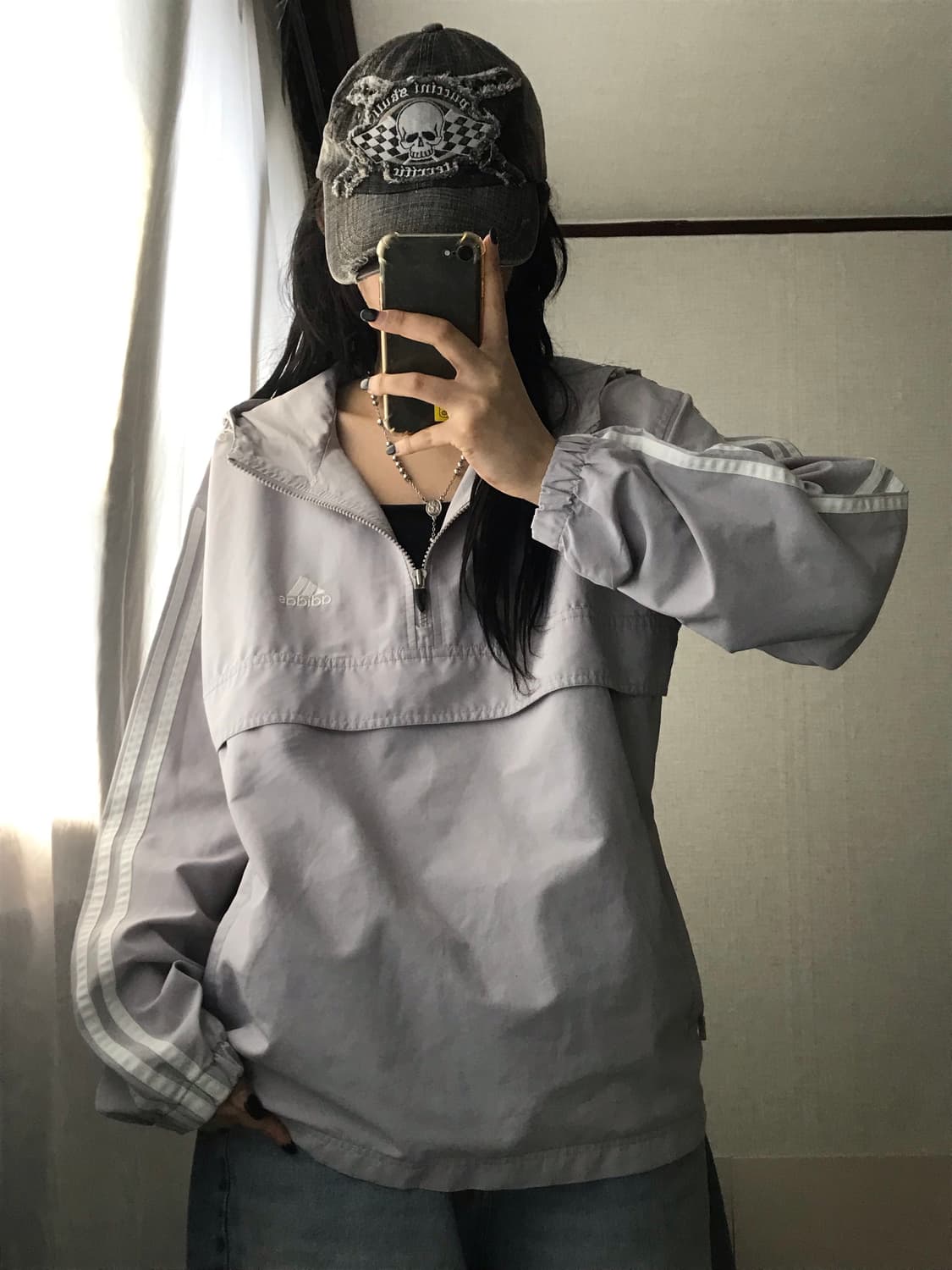 아디다스 90s 연그레이 반집업 상품이미지6