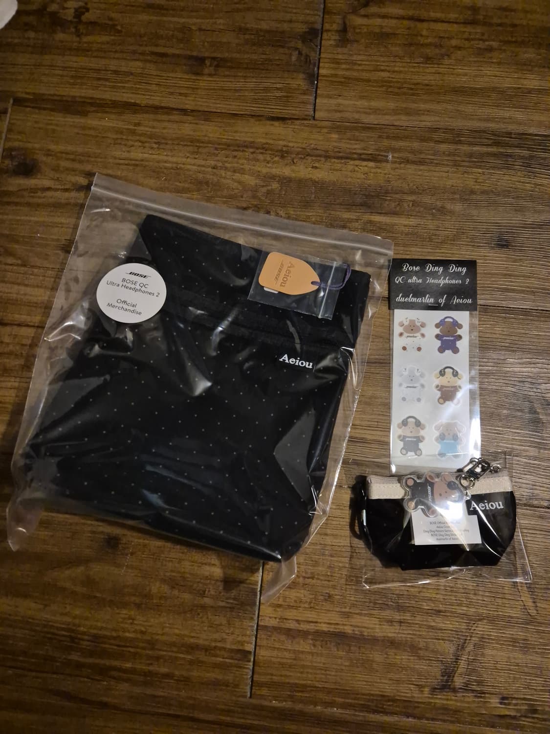 아에이오우 크로스백+파우치+키링+스티커 일괄 상품이미지2