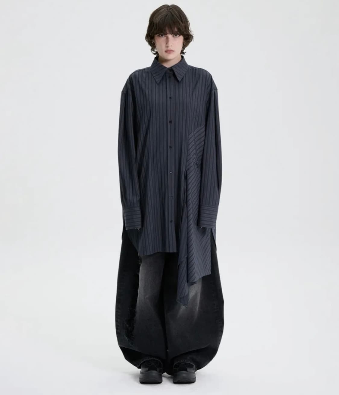 트리밍버드 Panelled Stripe Long Shirt  상품이미지1
