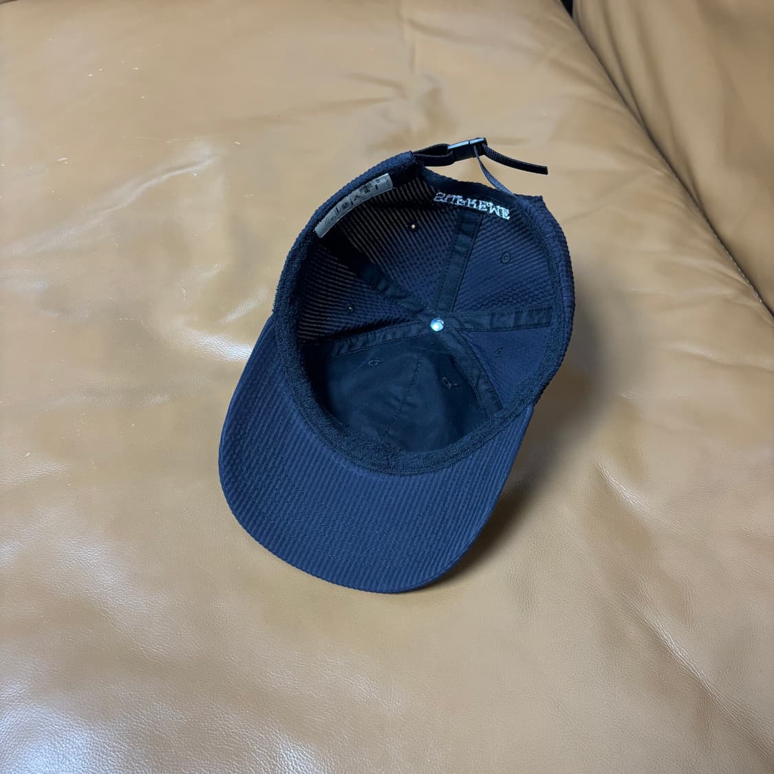 Supreme 슈프림 24ss 시어서커 블랙 S로고 6패널 볼캡 모자 상품이미지6