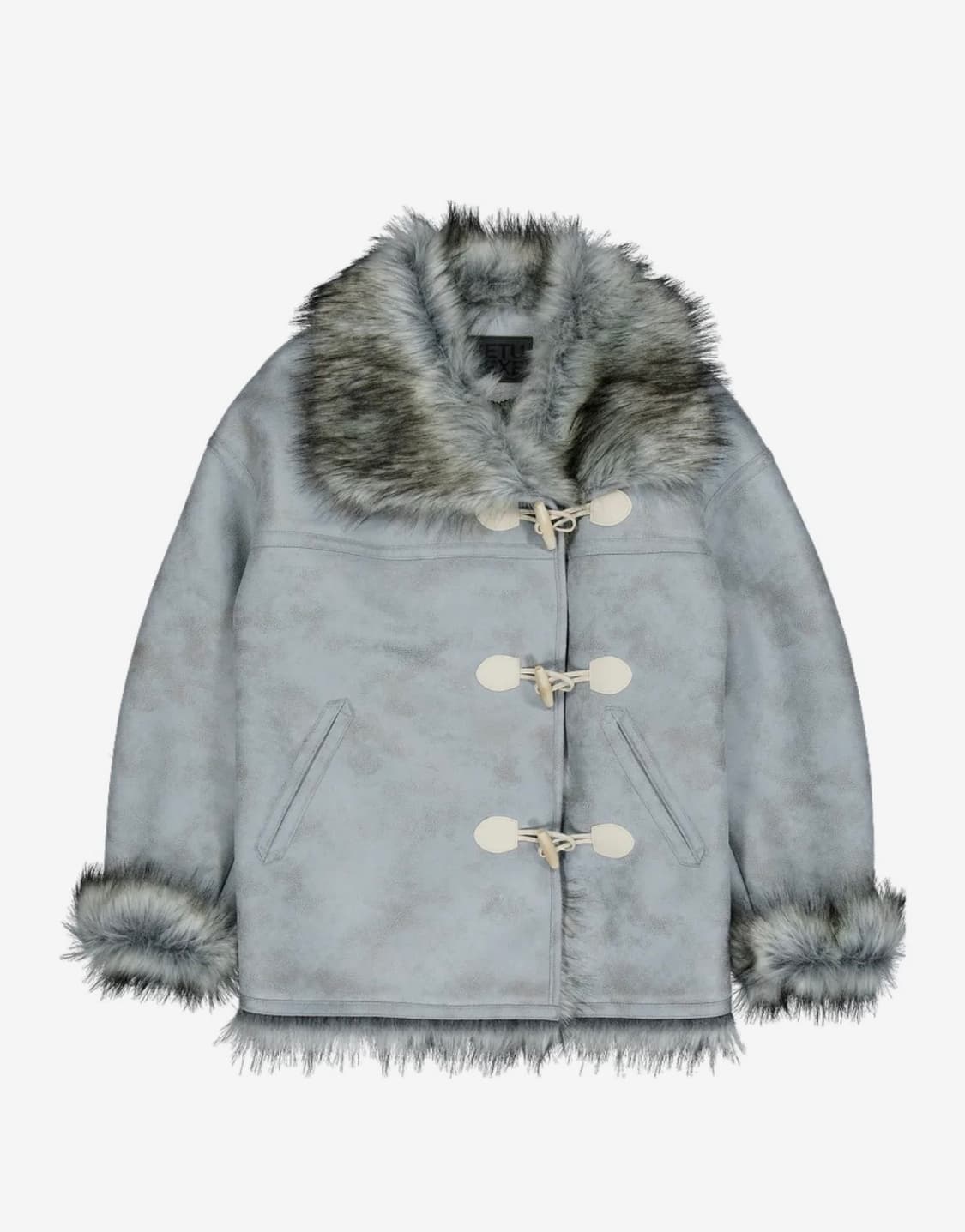 급처)DUFFLE MUSTANG JACKET / BABY BLUE 무스탕 상품이미지3