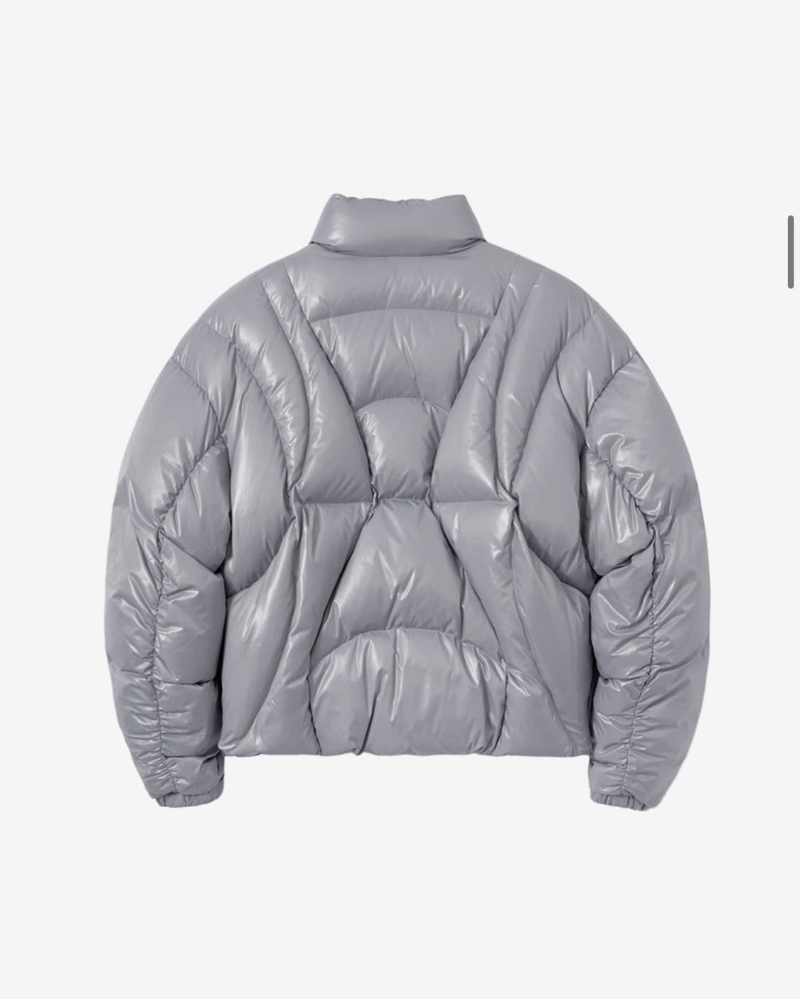 인사일런스 그레이 패딩/ 웨이브라인 다운 자켓 LIGHT GREY 상품이미지3