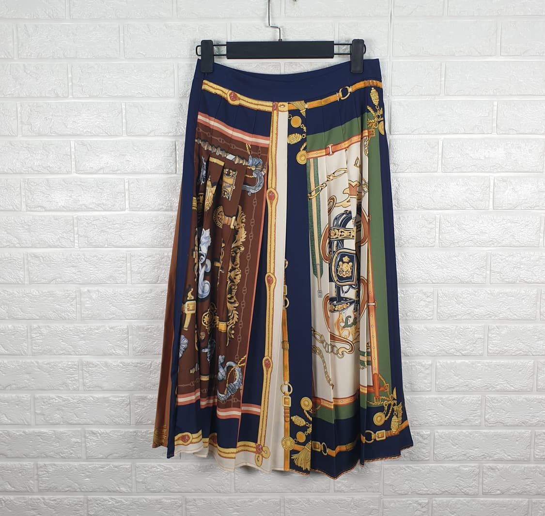 [26]주크 스카프 패턴 플리츠 스커트 상품이미지3