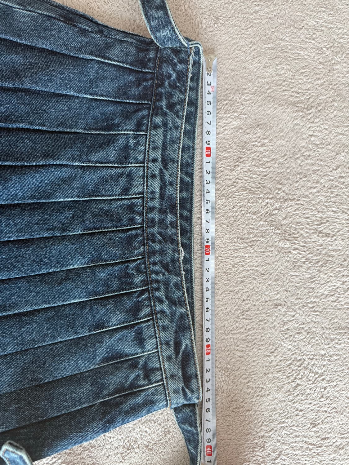 셀프포트레이트 데님 플리츠 미니스커트 US4 새상품  상품이미지7