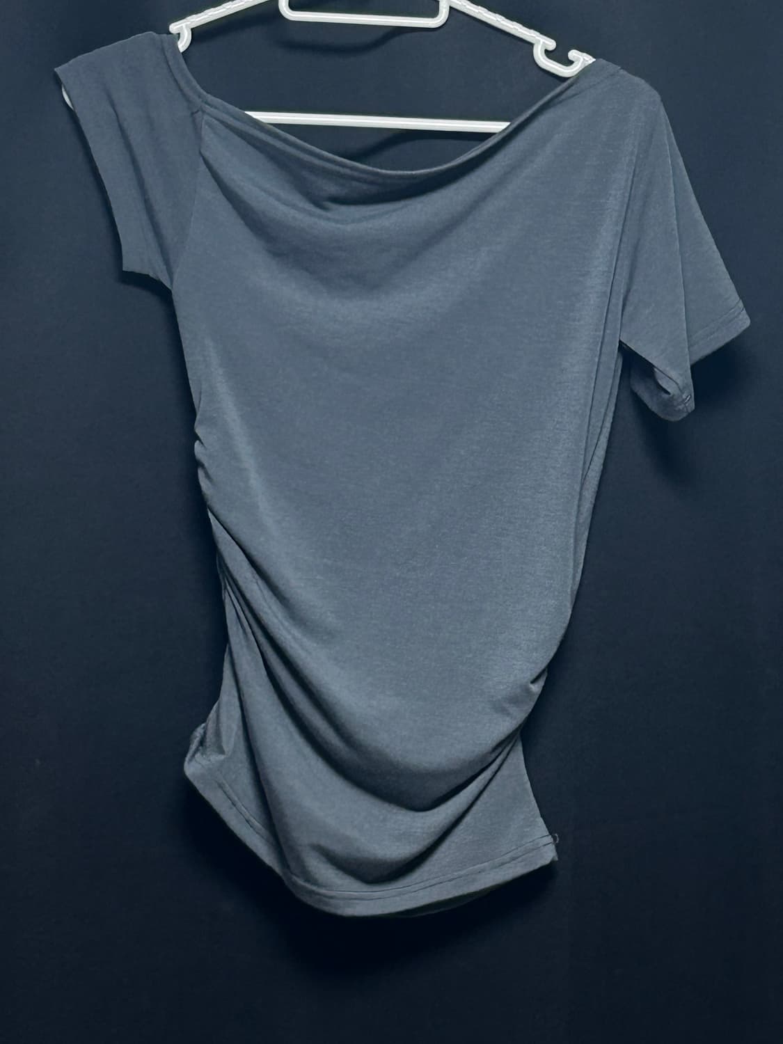 Y2K 레터링 슬림핏 반오프숄더 셔링 상품이미지2