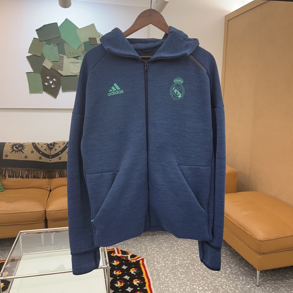 아디다스 00's 레알마드리드 딥블루  져지 후드집업 L C06638 상품이미지3