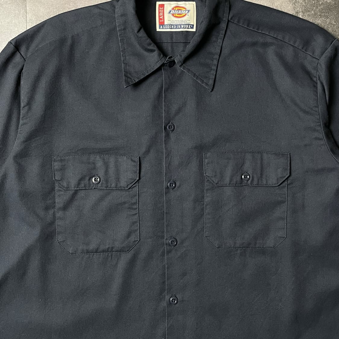 DICKIES 디키즈 빈티지 네이비 플랩포켓 워크 셔츠 A00998 상품이미지3