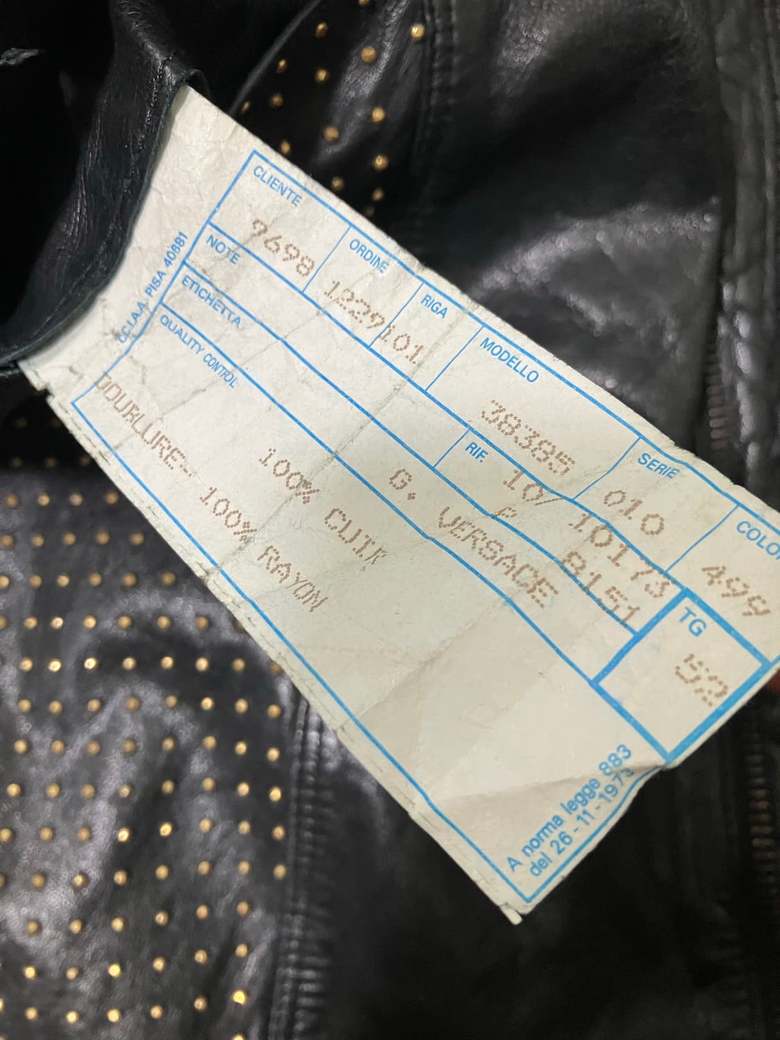 Gianni versace 베르사체 쿠틔르 골드 스터드 모토 자켓 상품이미지10