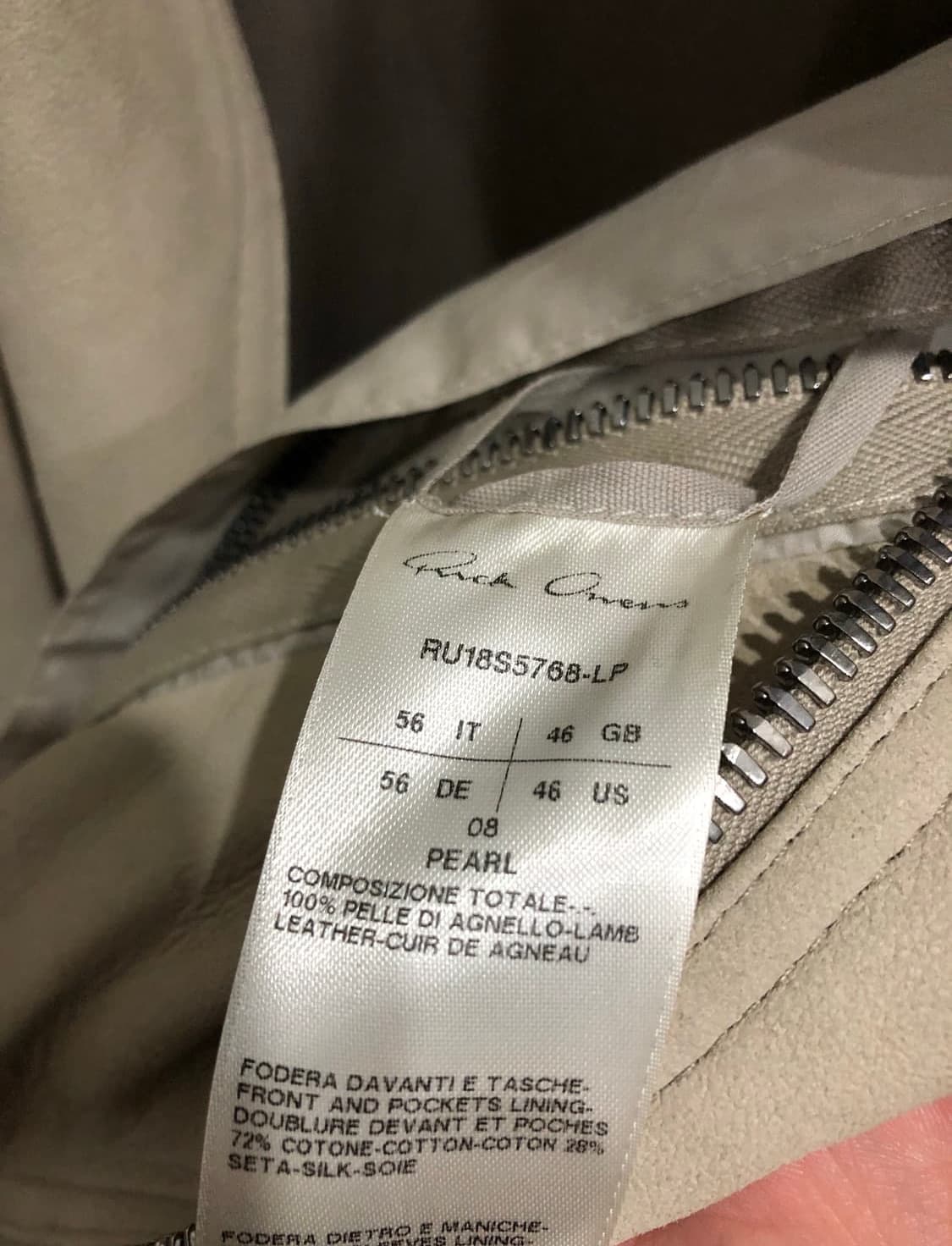 릭오웬스 디스트레스 레더 스쿠지 자켓 상품이미지5