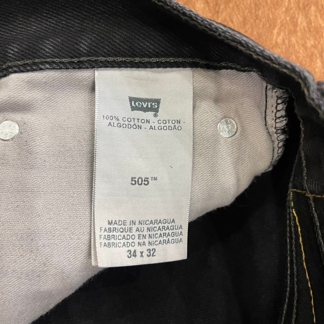 00's Levi's 505 블랙 w34l32 상품이미지5