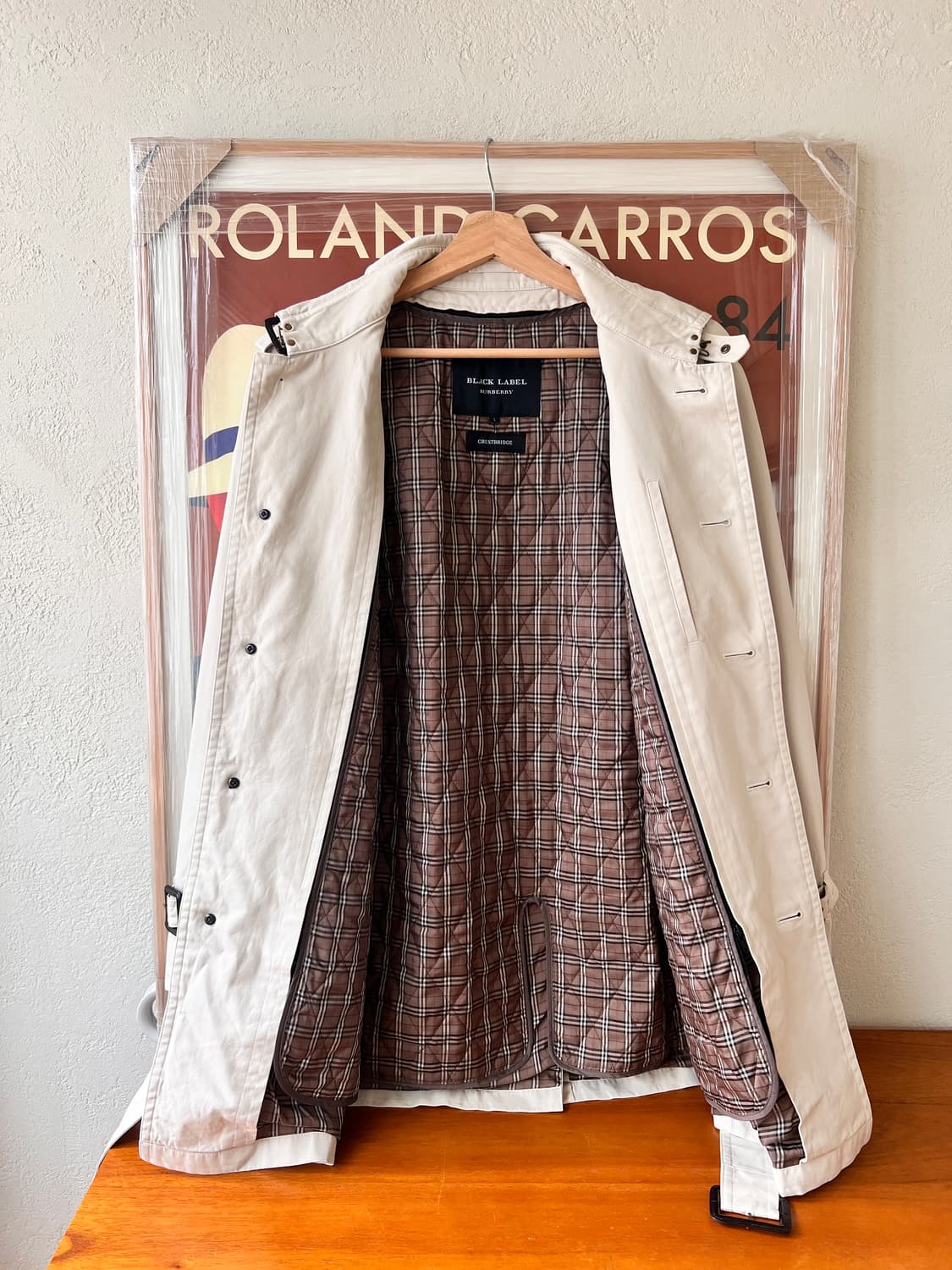 버버리 퀼팅 라이닝 싱글 하프 트렌치 코트 상품이미지4