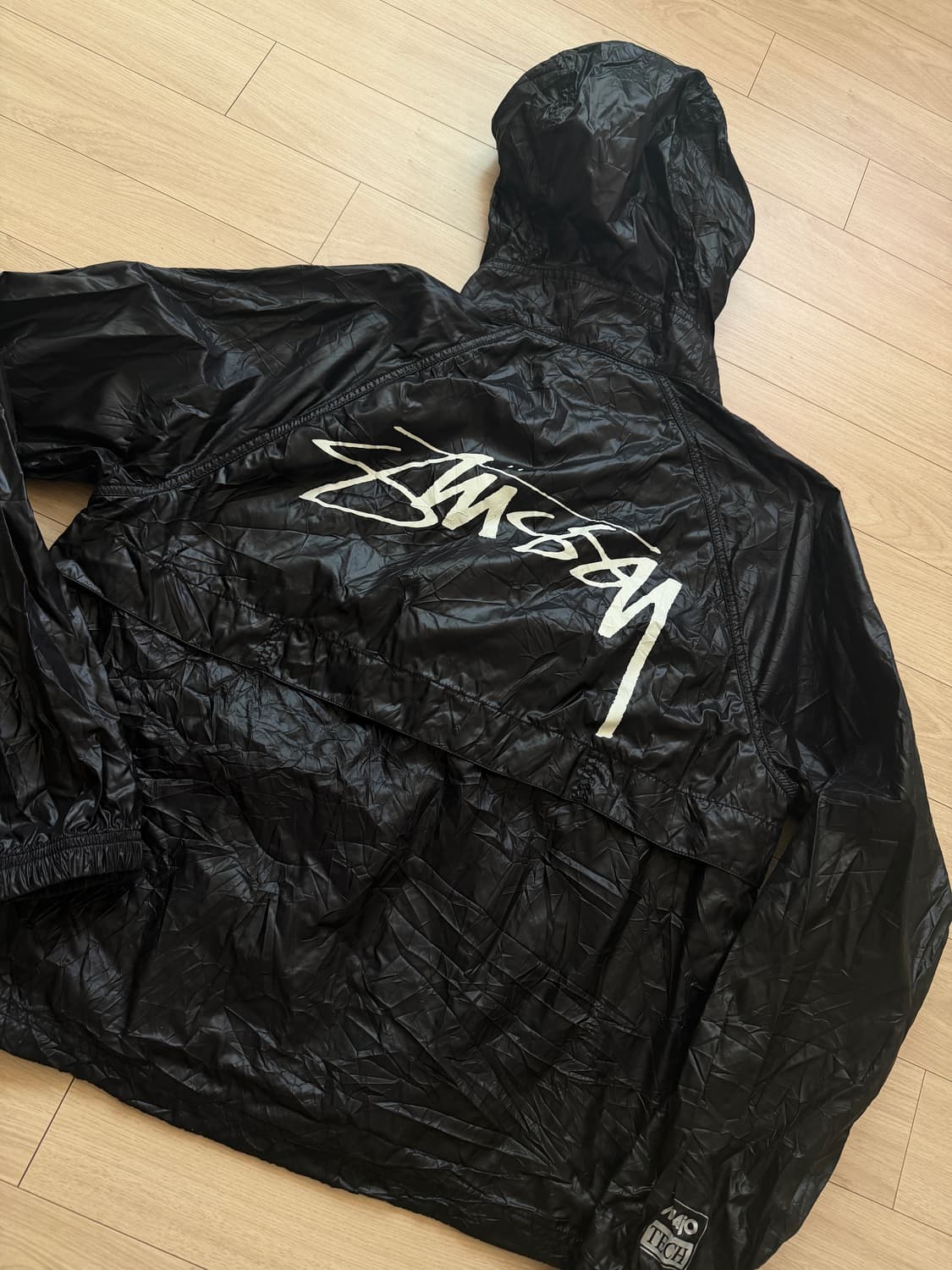 스투시 비치 쉘 링클 나일론 자켓 블랙 S 상품이미지1