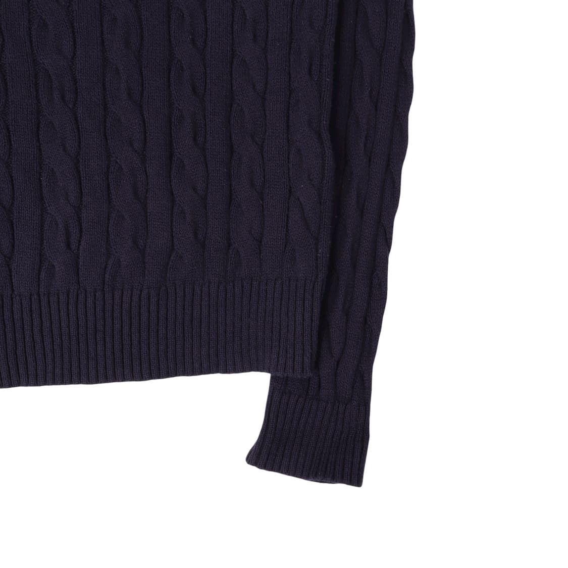폴로 랄프로렌 네이비 레드 포니 코튼 케이블 니트 상품이미지4