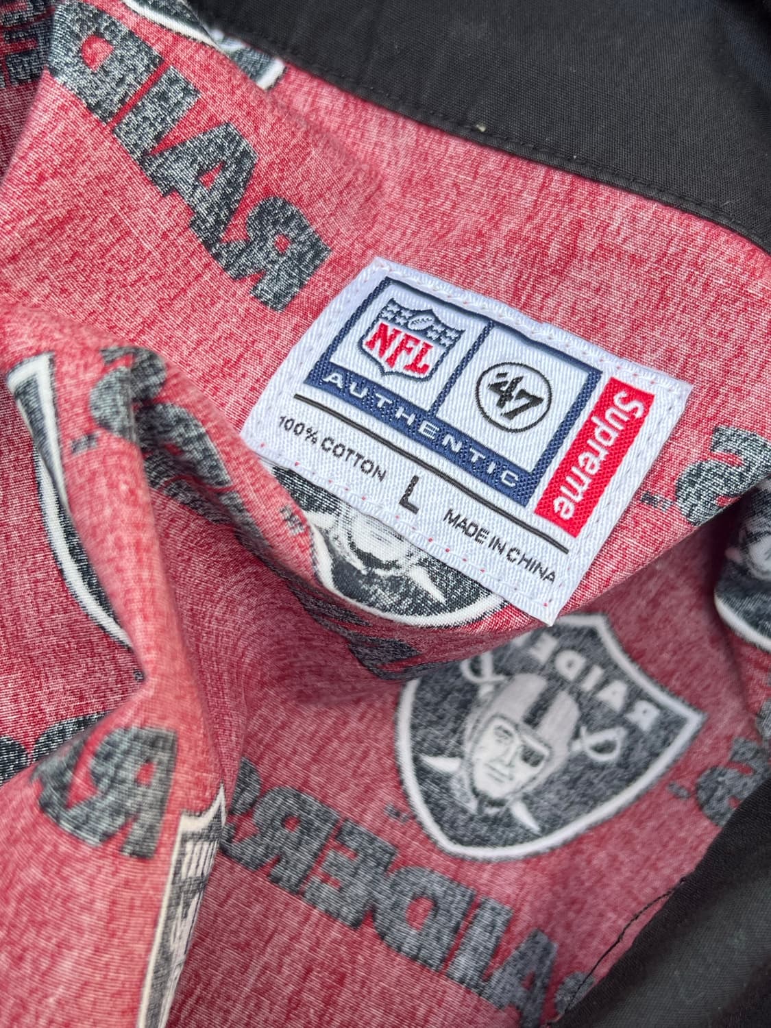 Supreme NFL Raiders 19SS Cotton Shirt 상품이미지4