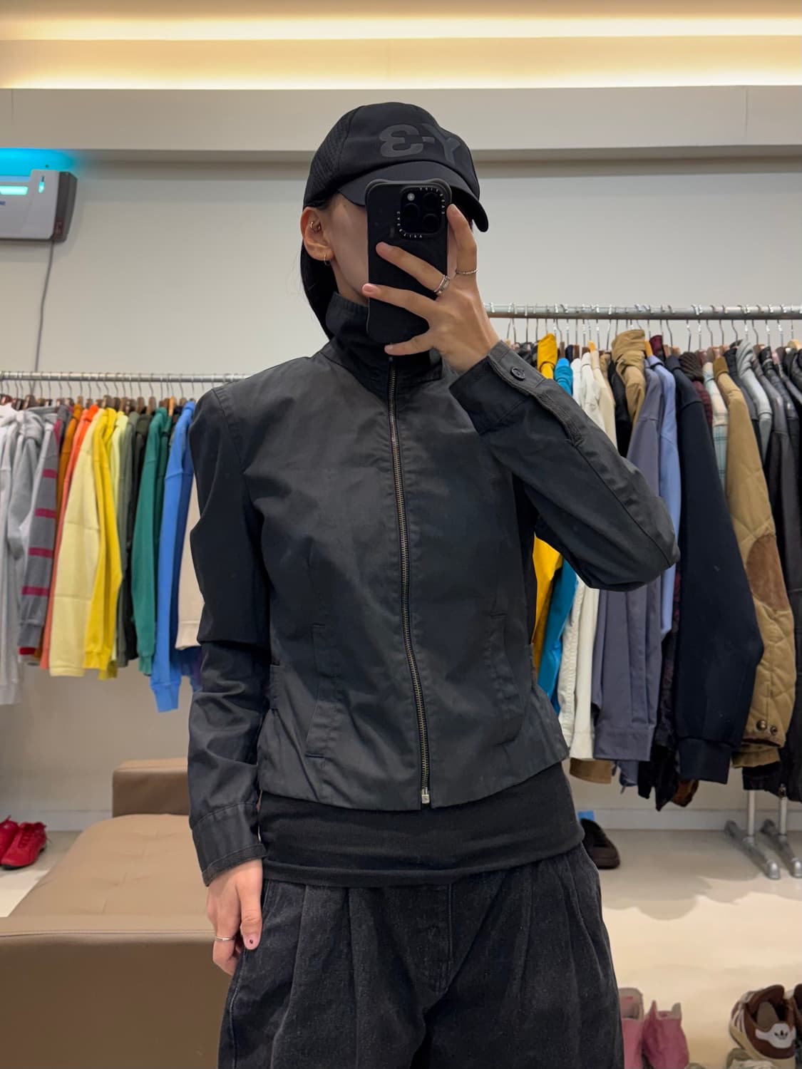 아르마니 익스체인지 코티드 하이넥 크롭 집업 상품이미지6