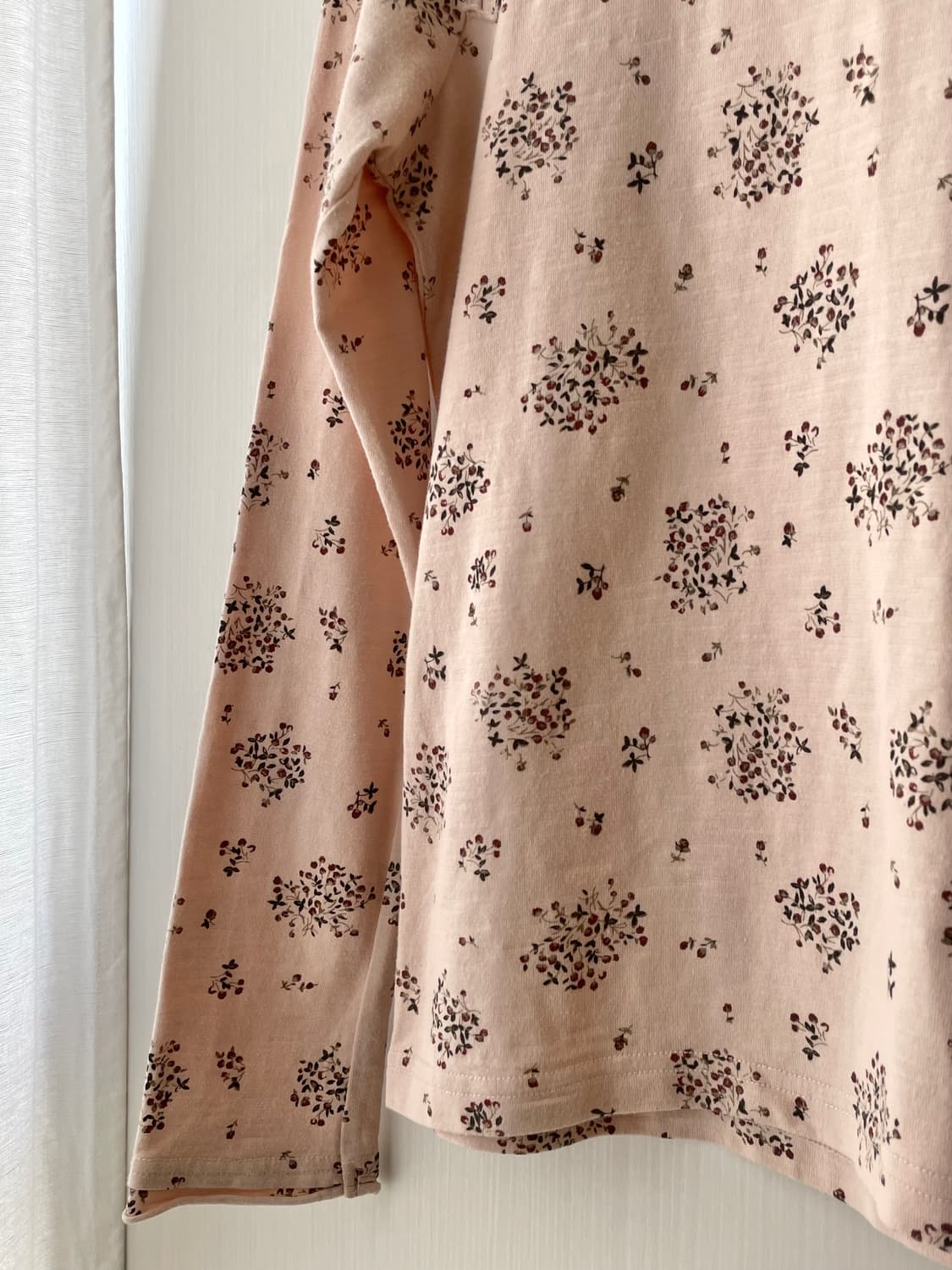 빈티지 꽃무늬 이너 티셔츠 / 모리걸 하구미 스즈코 상품이미지2