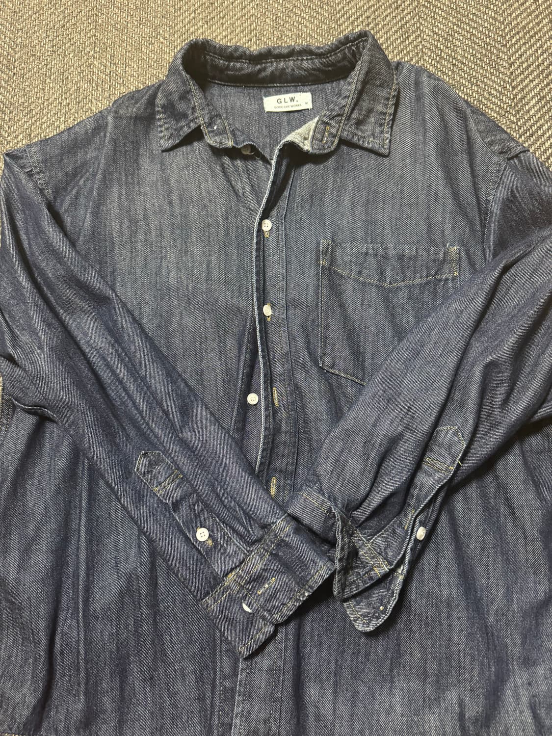 굿라이프웍스 데님셔츠 M 상품이미지1