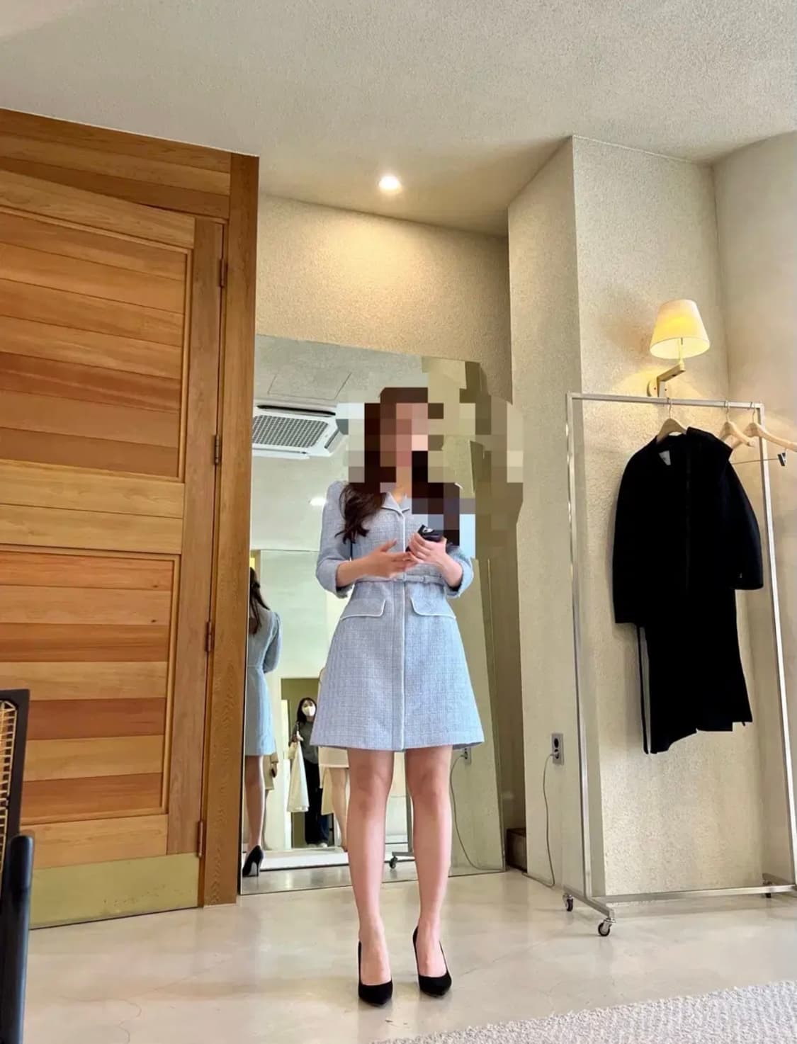 브라이드앤유 매디슨 노치드 카라 트위드 미니 드레스 상품이미지6