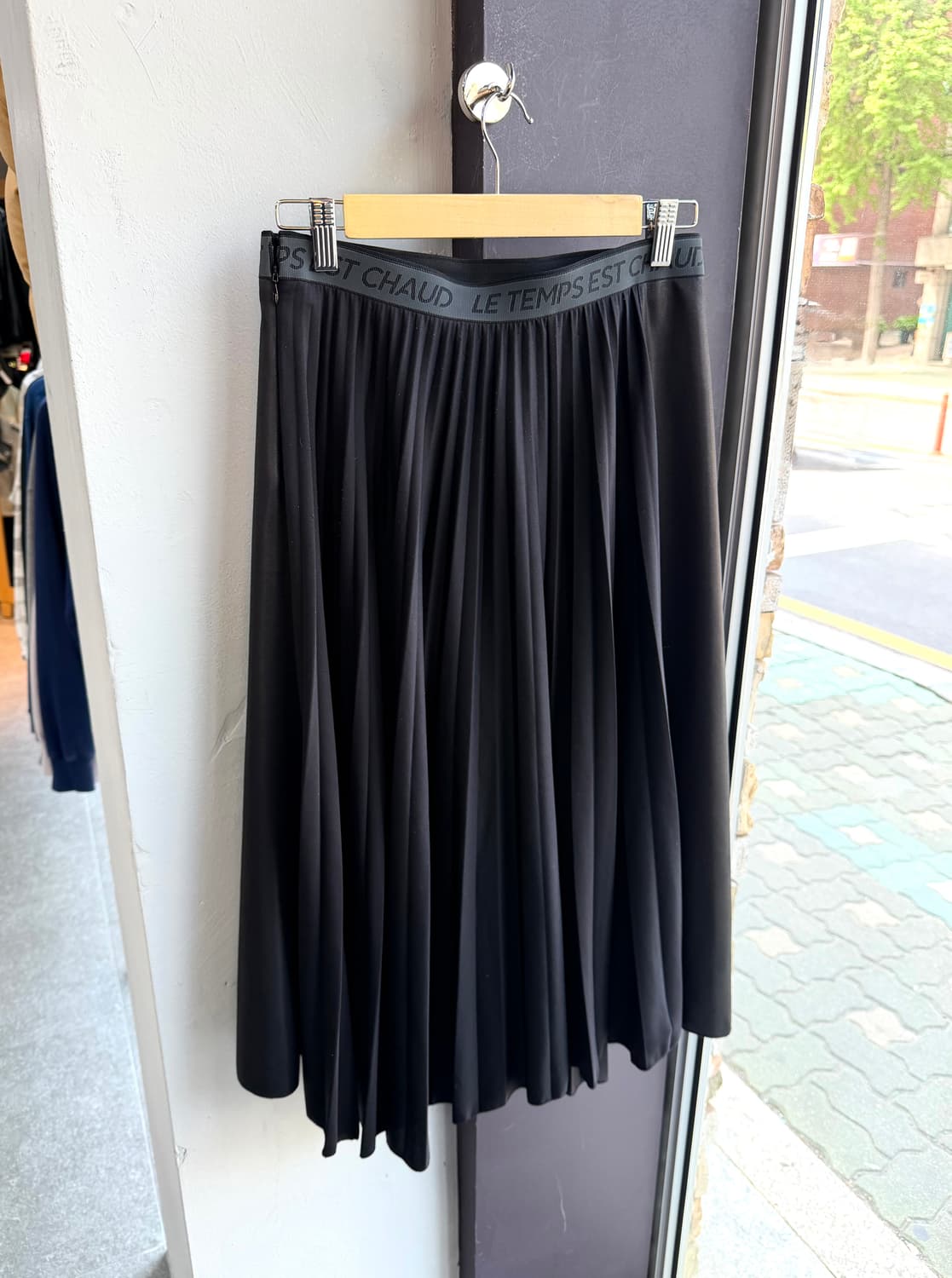 64/ 타임 텍스처블록 플리츠 스커트 상품이미지3