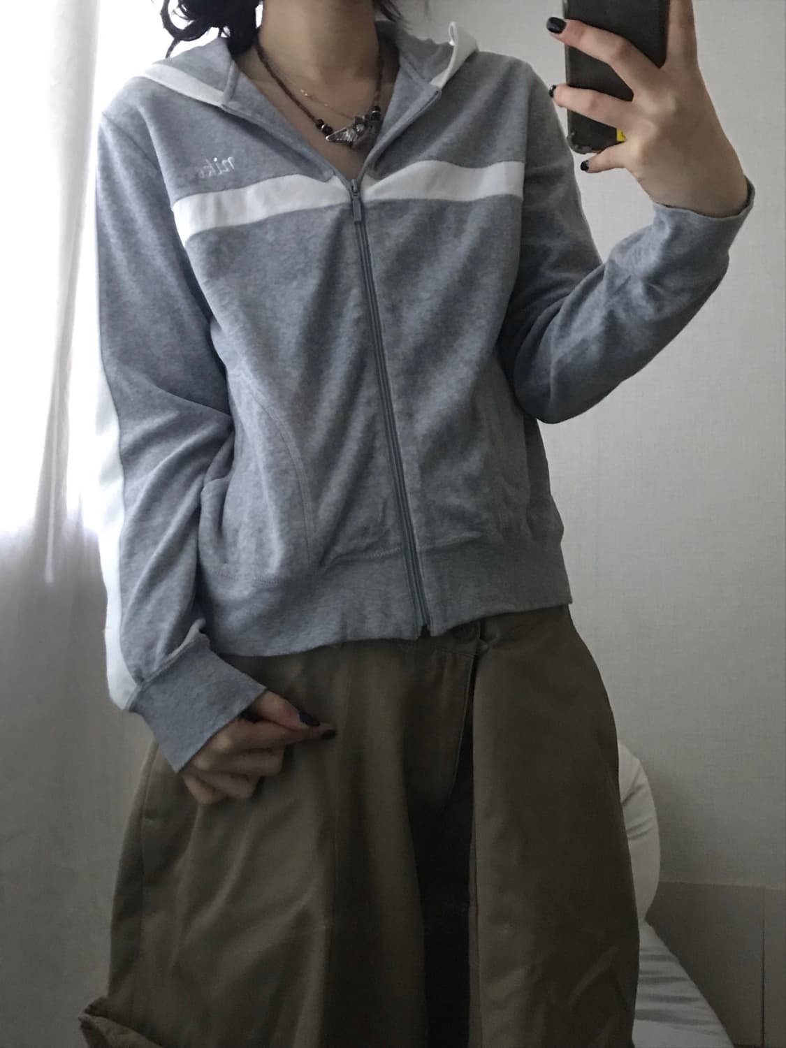 나이키 그레이 벨벳 후드집업 상품이미지7