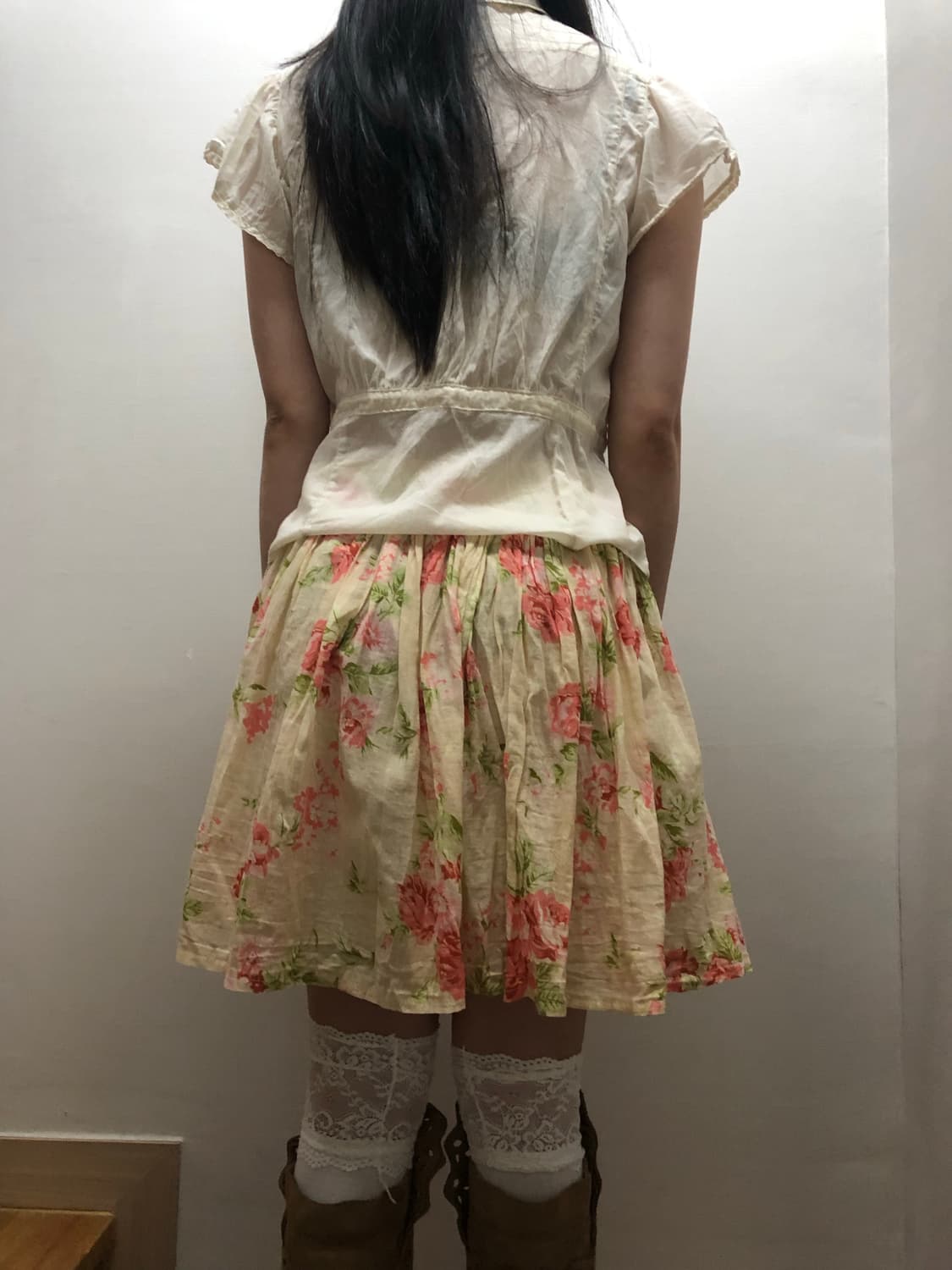 빈티지 베이지 플라워 스커트 상품이미지7