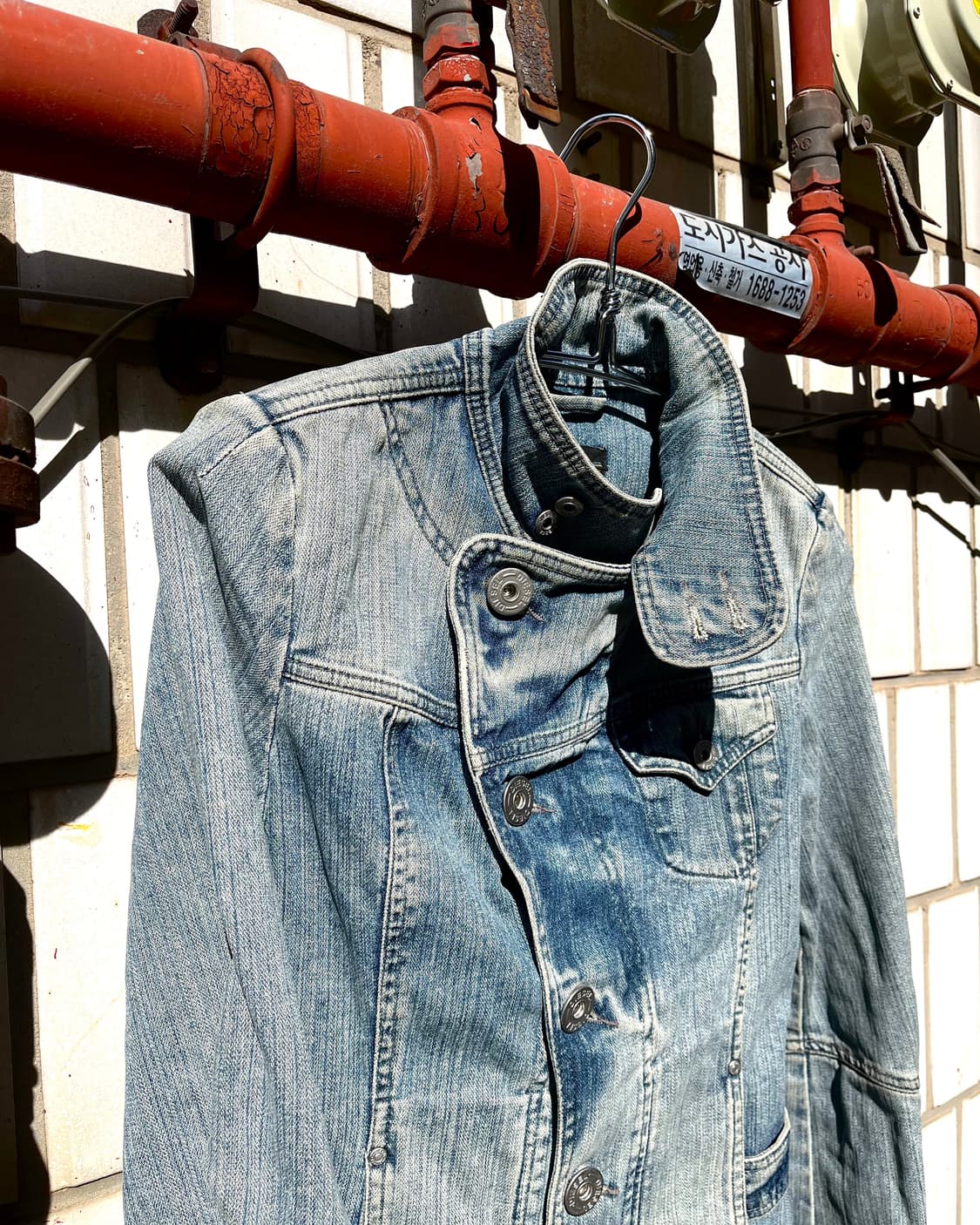 디젤 비대칭 라이더 데님 자켓 상품이미지2