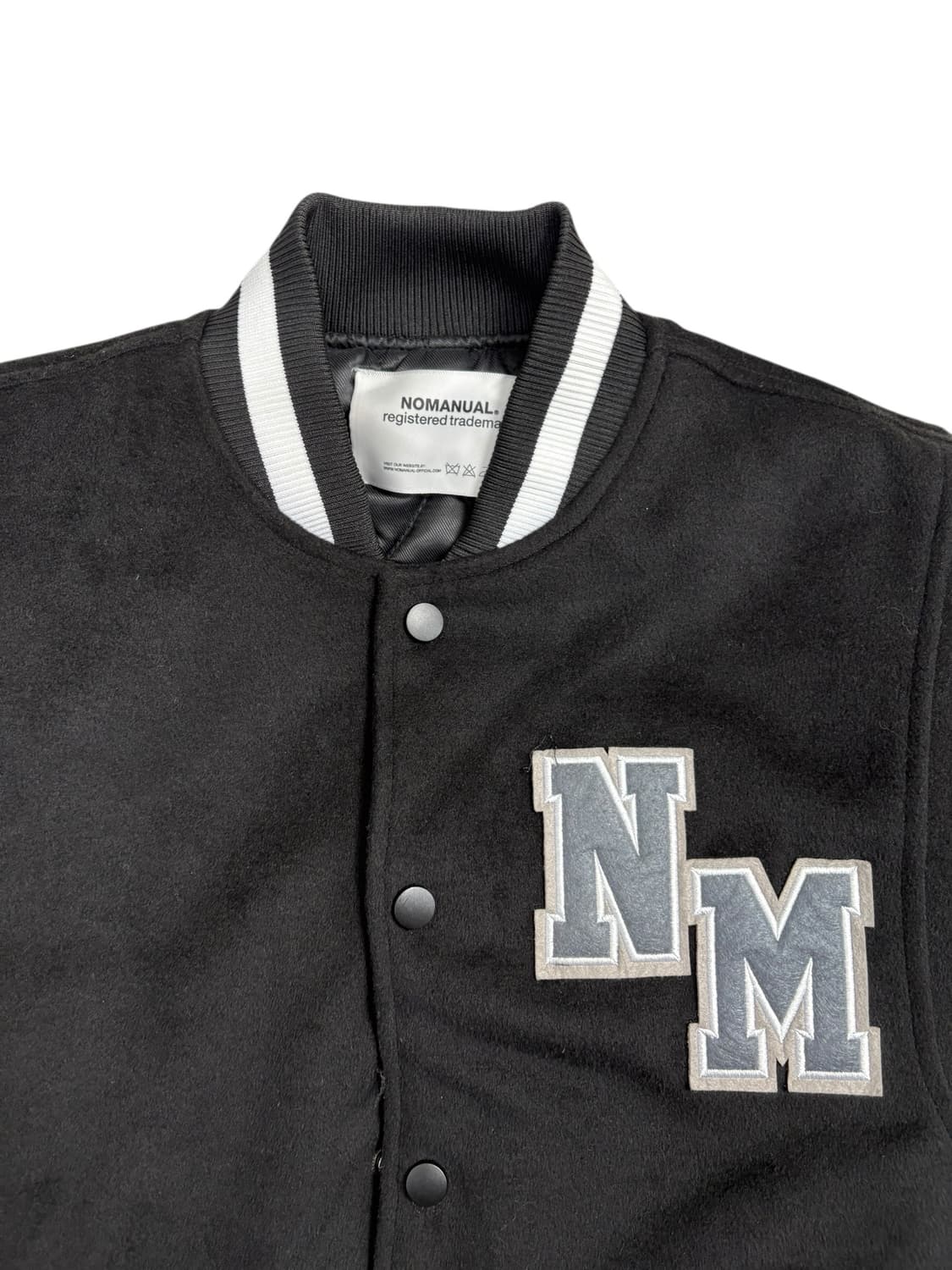 노매뉴얼 바시티 자켓 블랙 상품이미지5