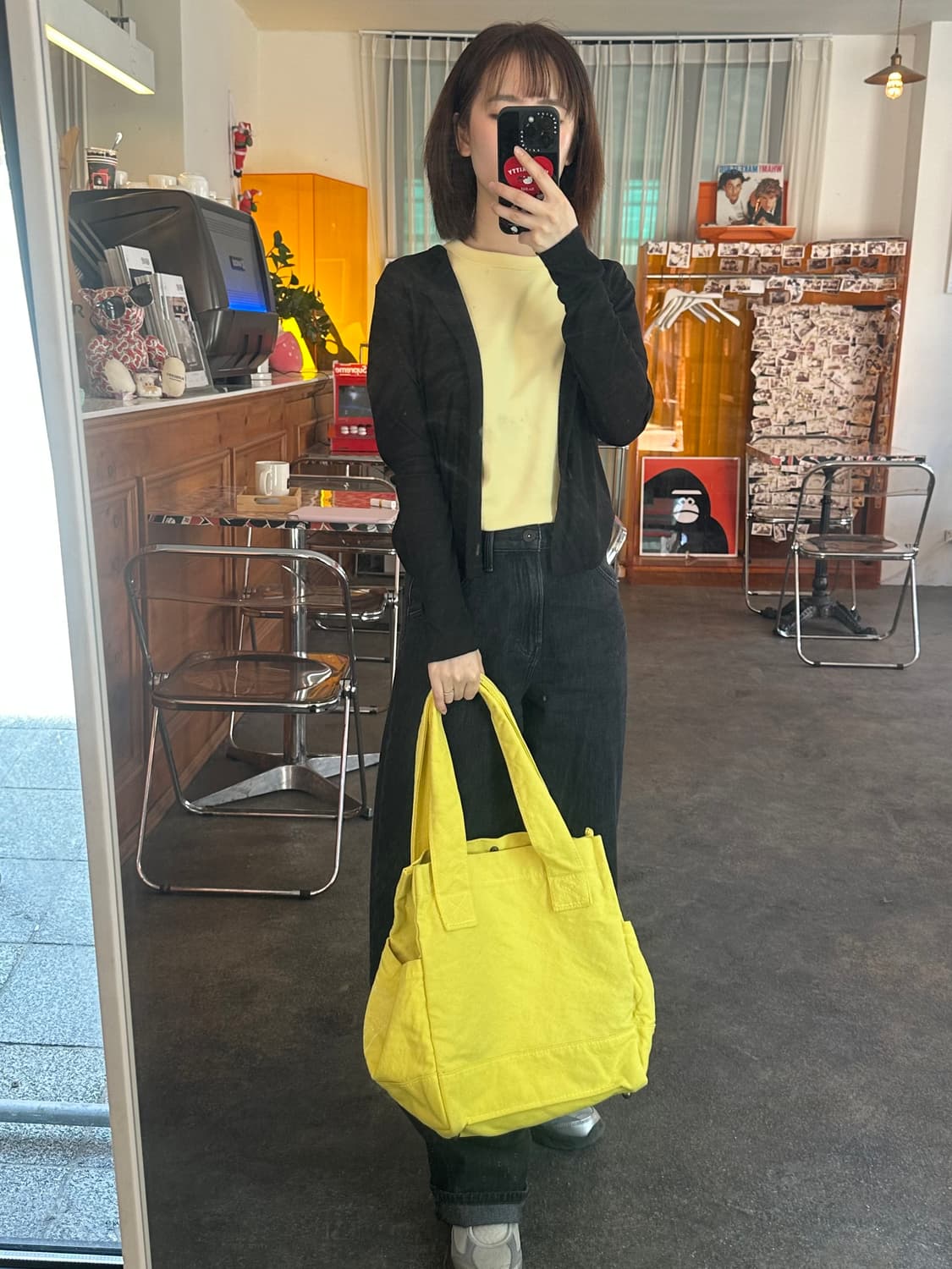 Kapital 캐피탈 no.6 스탠다드 레몬옐로우 캔버스 더플백 상품이미지3