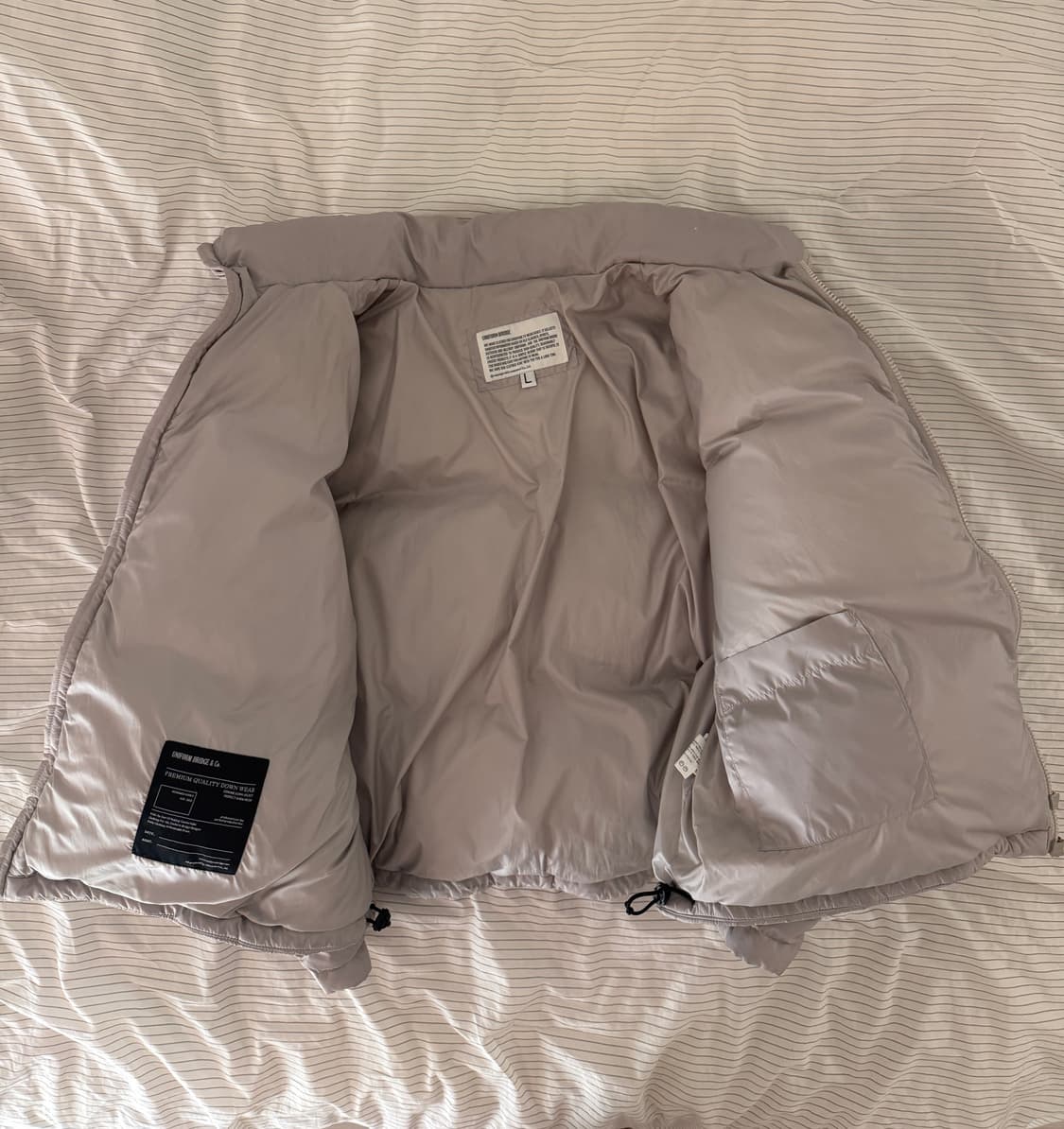 유니폼 브릿지 21fw light down parka light grey 상품이미지3